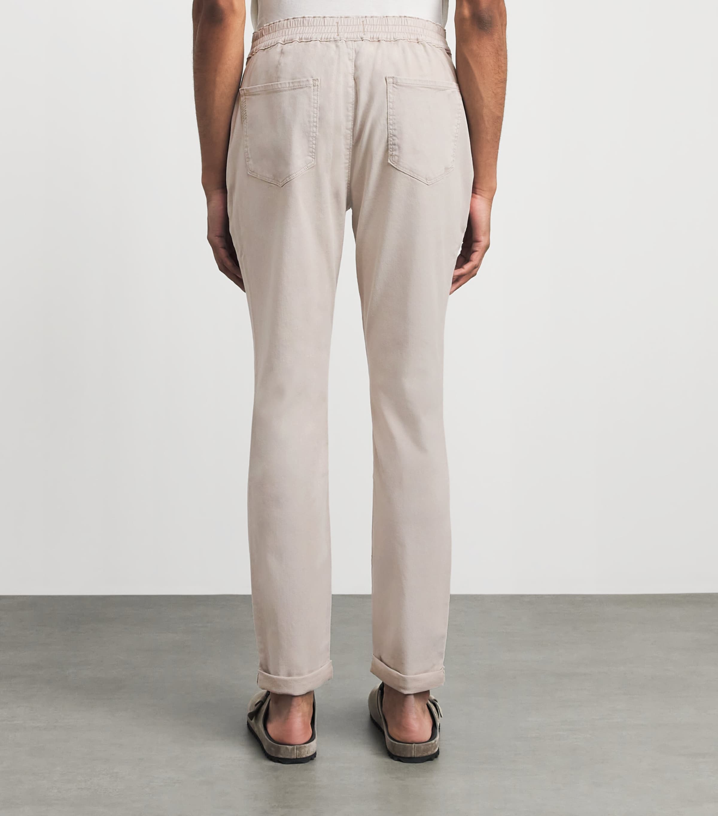 PAIGE Mens Drawstring Fraser Chinos Fresh Oyster Image 5