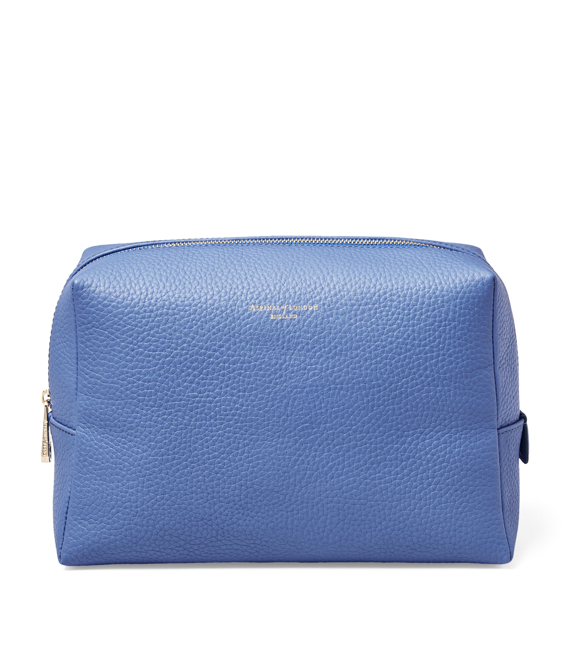 Aspinal Of London Leather London Wash Bag In Blue