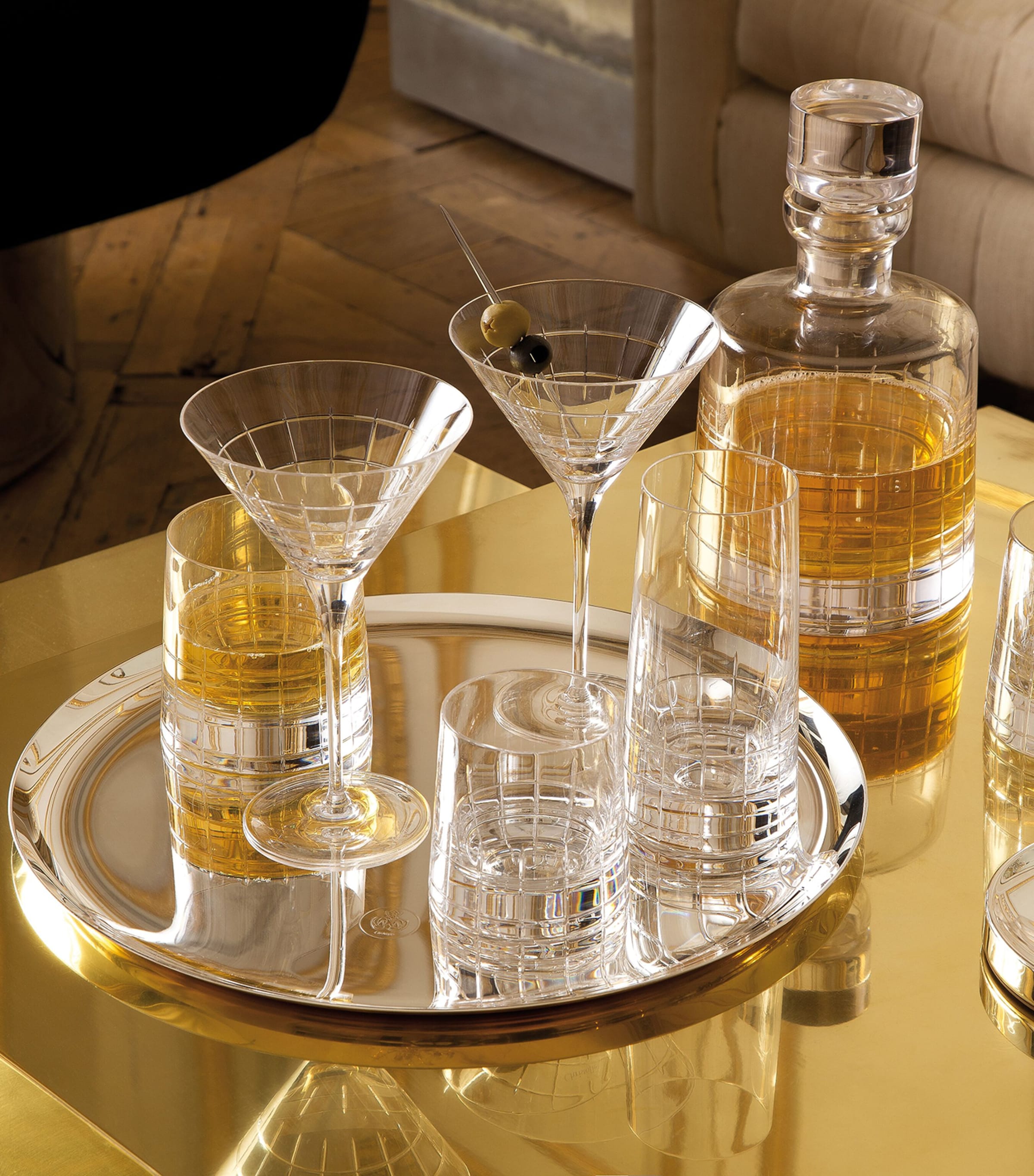 Set of 2 Crystal Old Fashioned Tumblers (190ml) SILVER Image 3