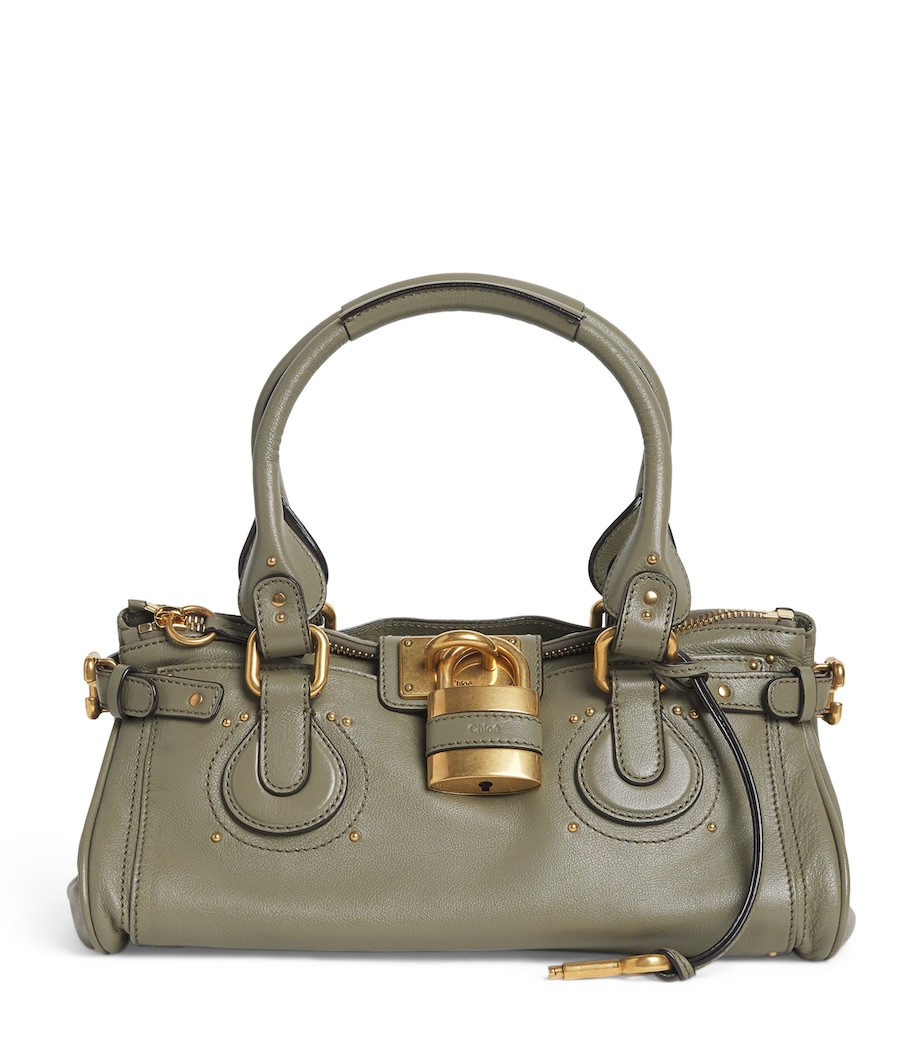 Chloé Leather Paddington Shoulder Bag Aloe Green Image 1