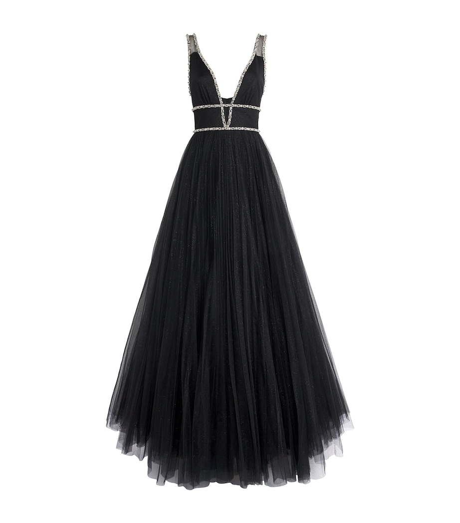 Chiffon Embellished Cybele Gown LIQUORICE 2033 Image 1