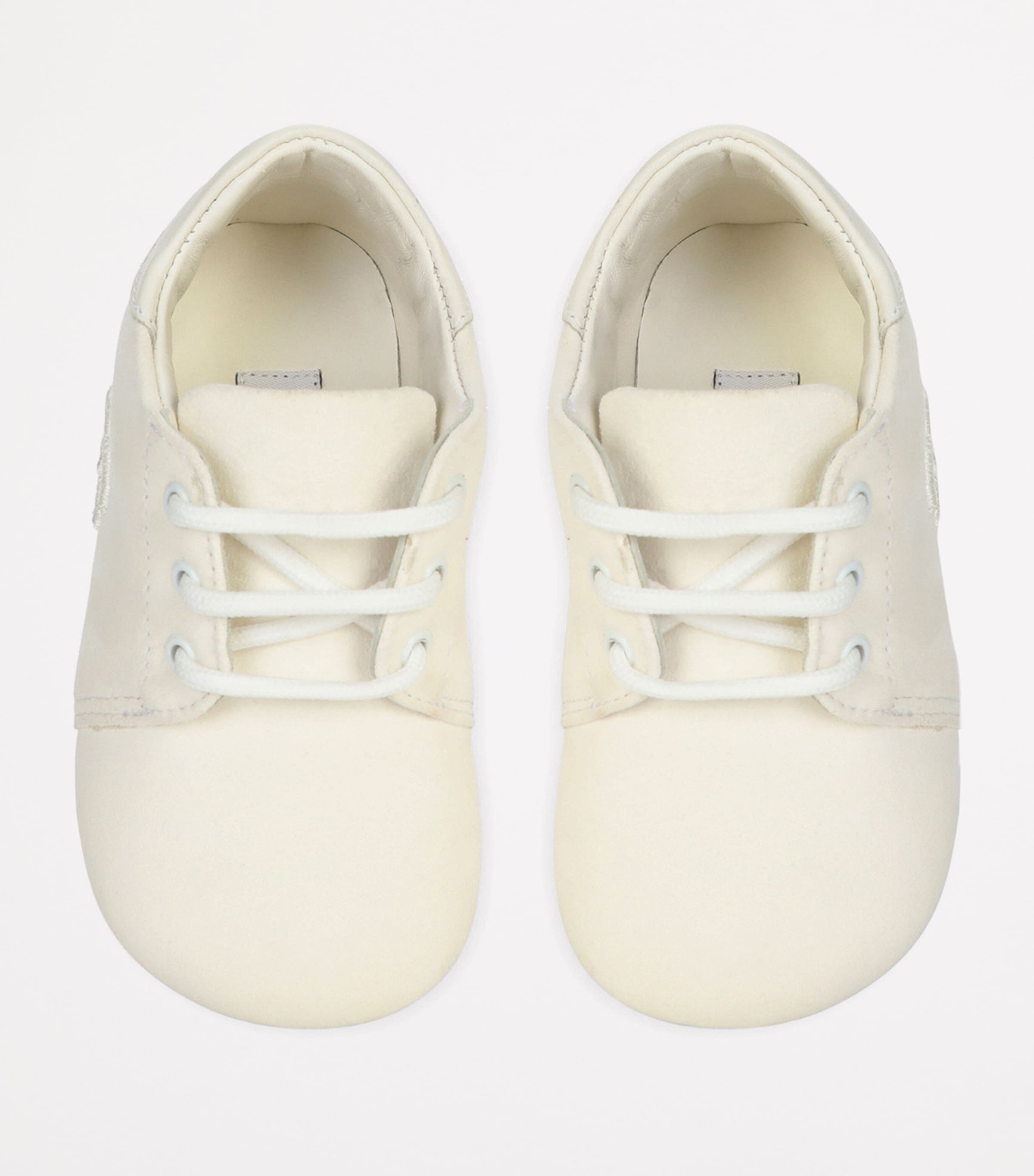 Leather Logo Sneakers 80001-WHITE Image 2