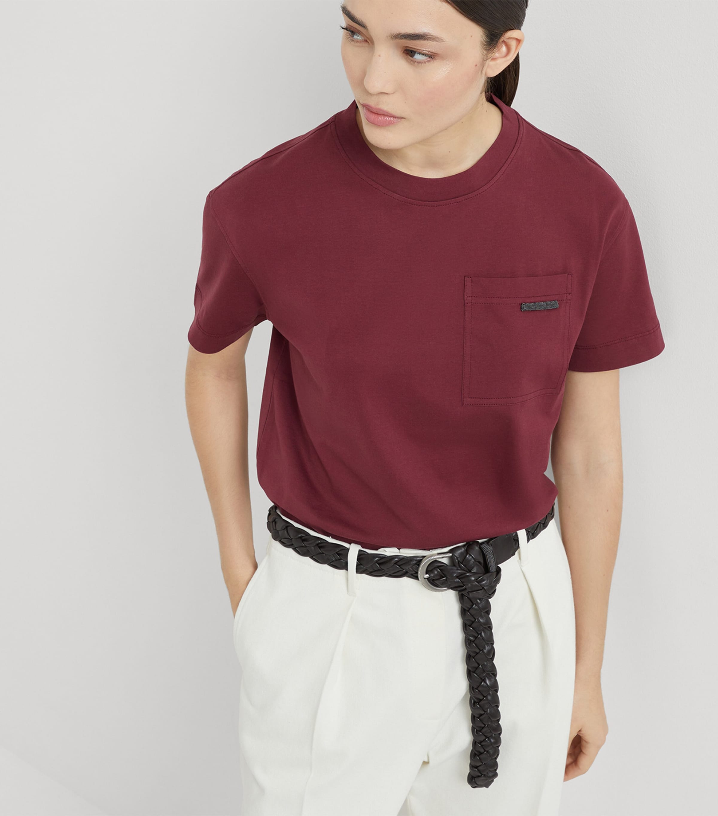 Cotton Monili Tab T-Shirt C4331 Image 5