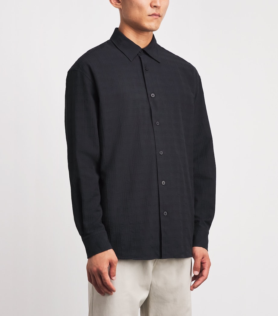 Samsøe Samsøe Mens Saluan Check Shirt Black Image 4