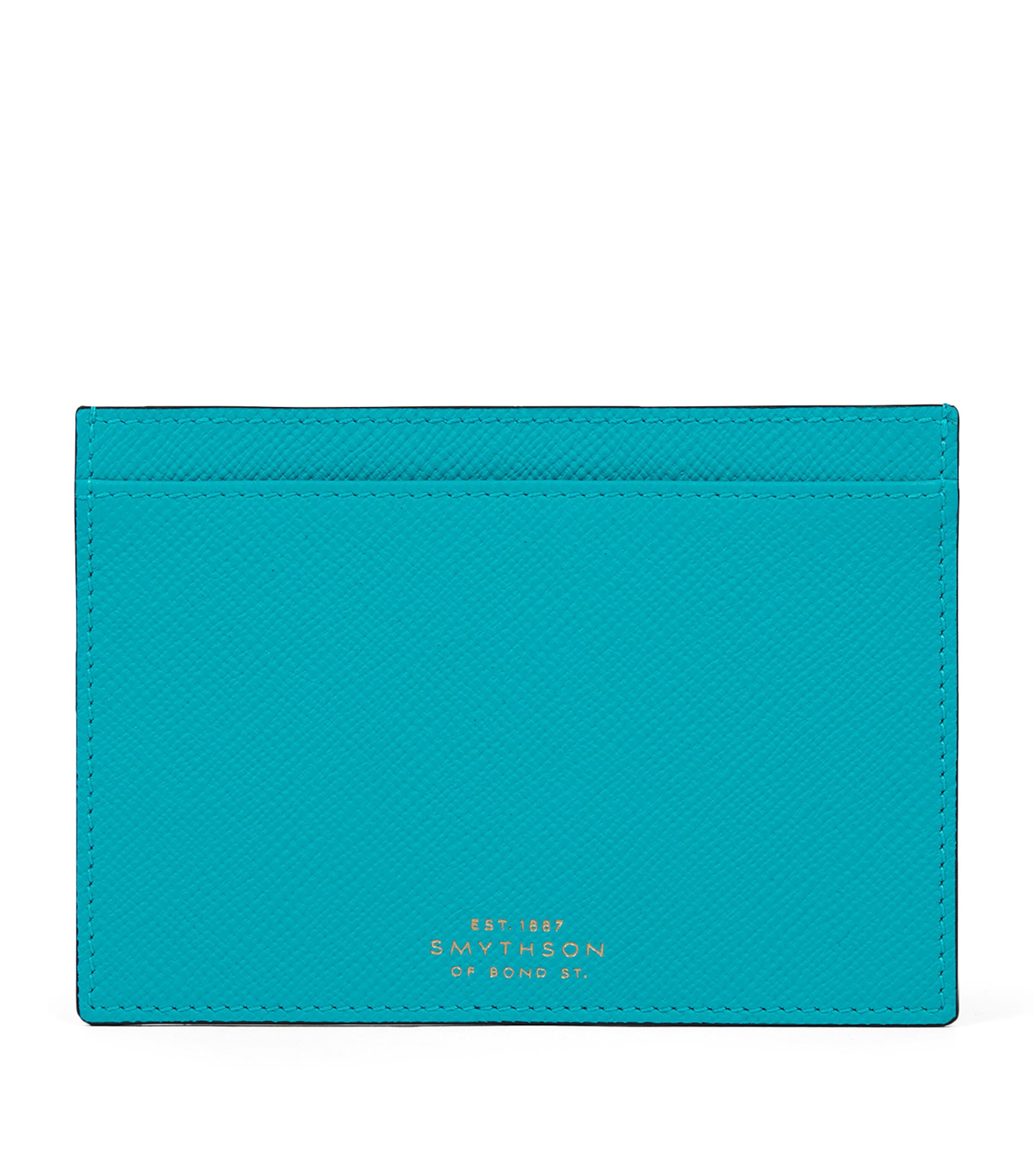 Shop Smythson Leather Passport Sleeve In Turquoise