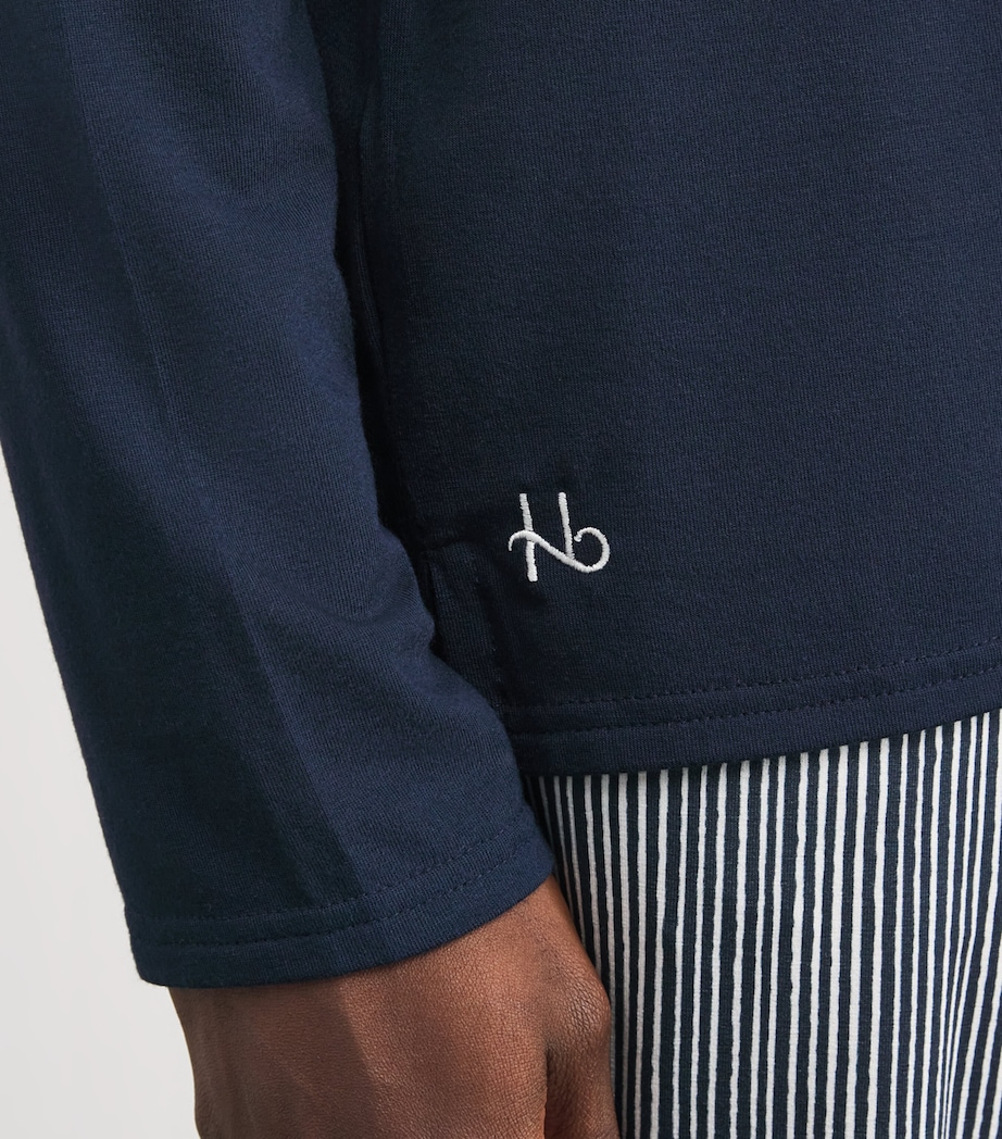 Long-Sleeve Lounge T-Shirt NVY NAVY/ WHITE Image 6