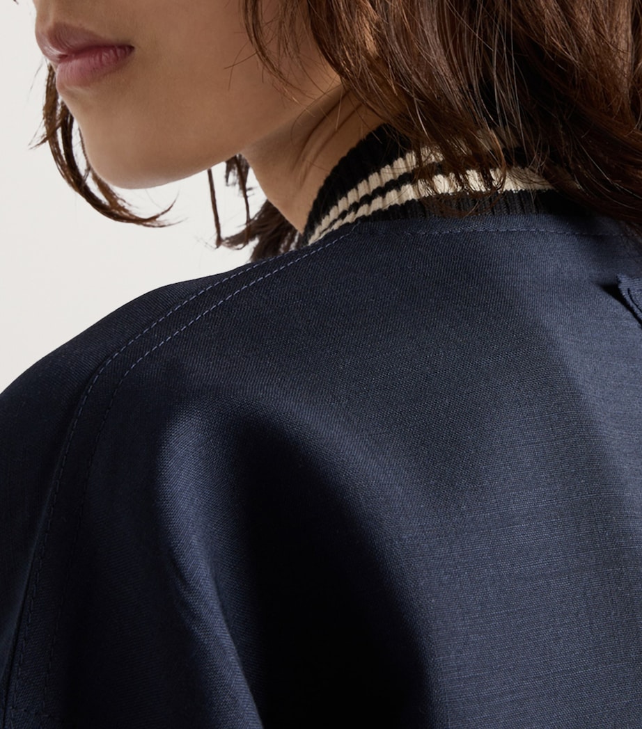 Mohair-Wool Bomber Jacket F0124 Image 5