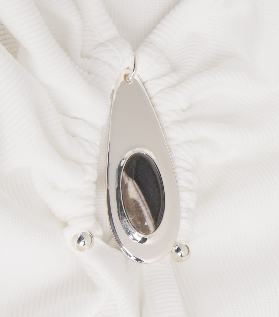 Ribbed Crystal Maxi Skirt WHITE Image 5