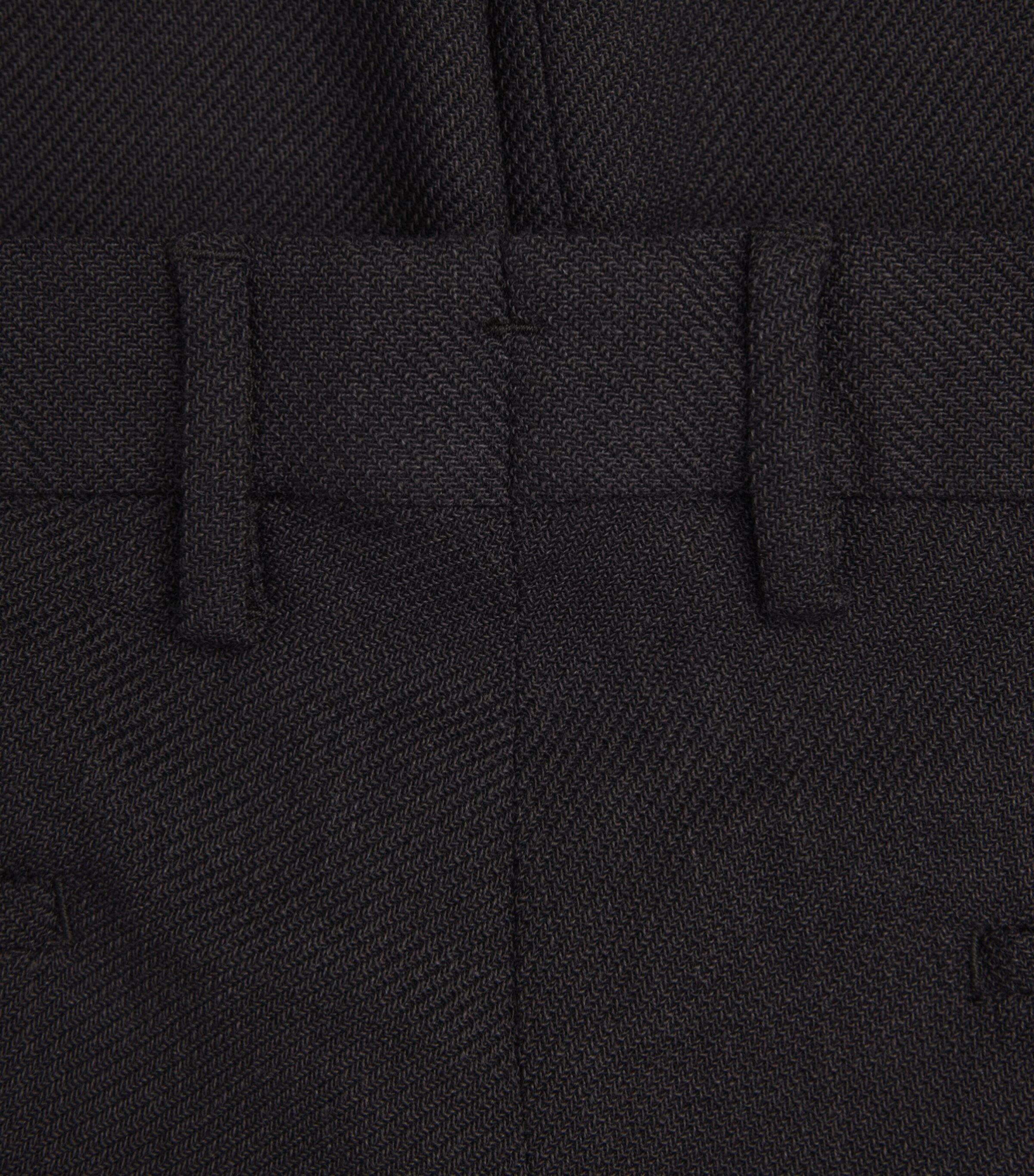 Sunspel Mens Textured Wool Chinos Brgd Truffle Image 6