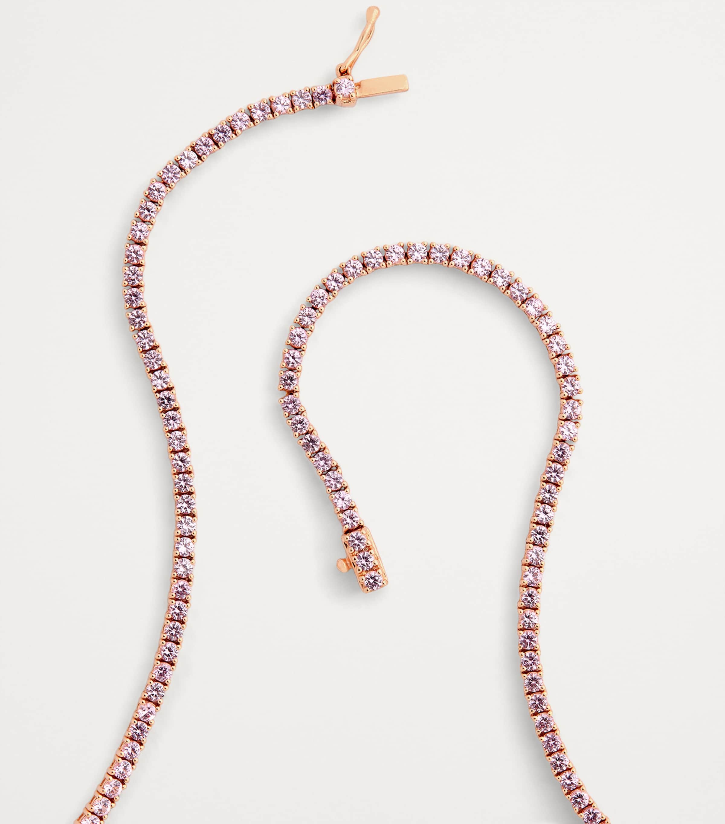 Anita Ko Rose Gold and Pink Sapphire Hepburn Necklace Rose Gold Image 3