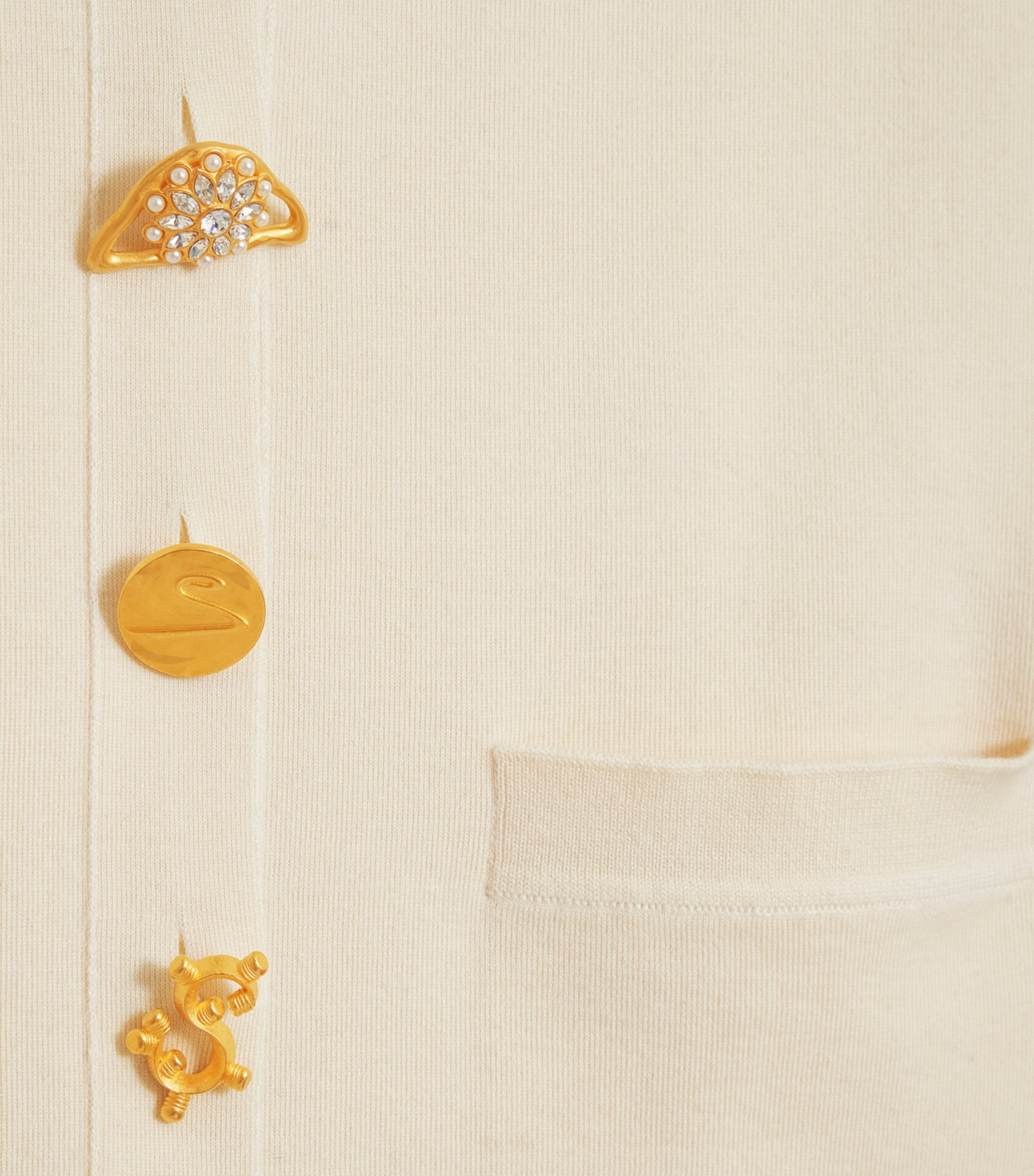 Wool-Blend Anatomy Cardigan 107WHITE Image 3