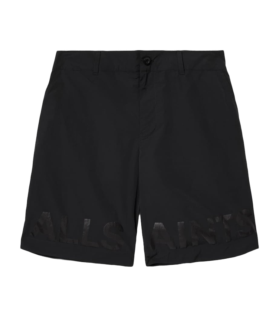 AllSaints Mens Logo Nexus Shorts Black Image 1