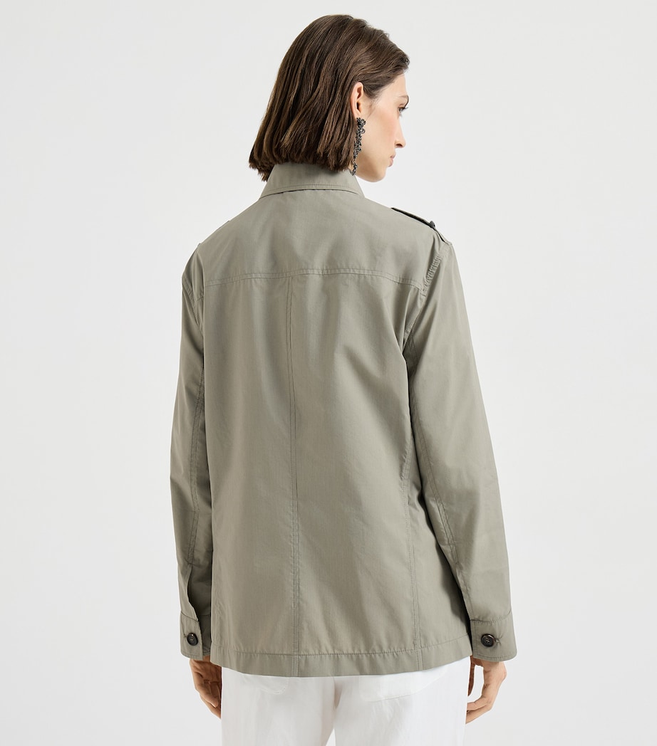 Brunello Cucinelli Womens Techno Cotton Poplin Jacket Image 5