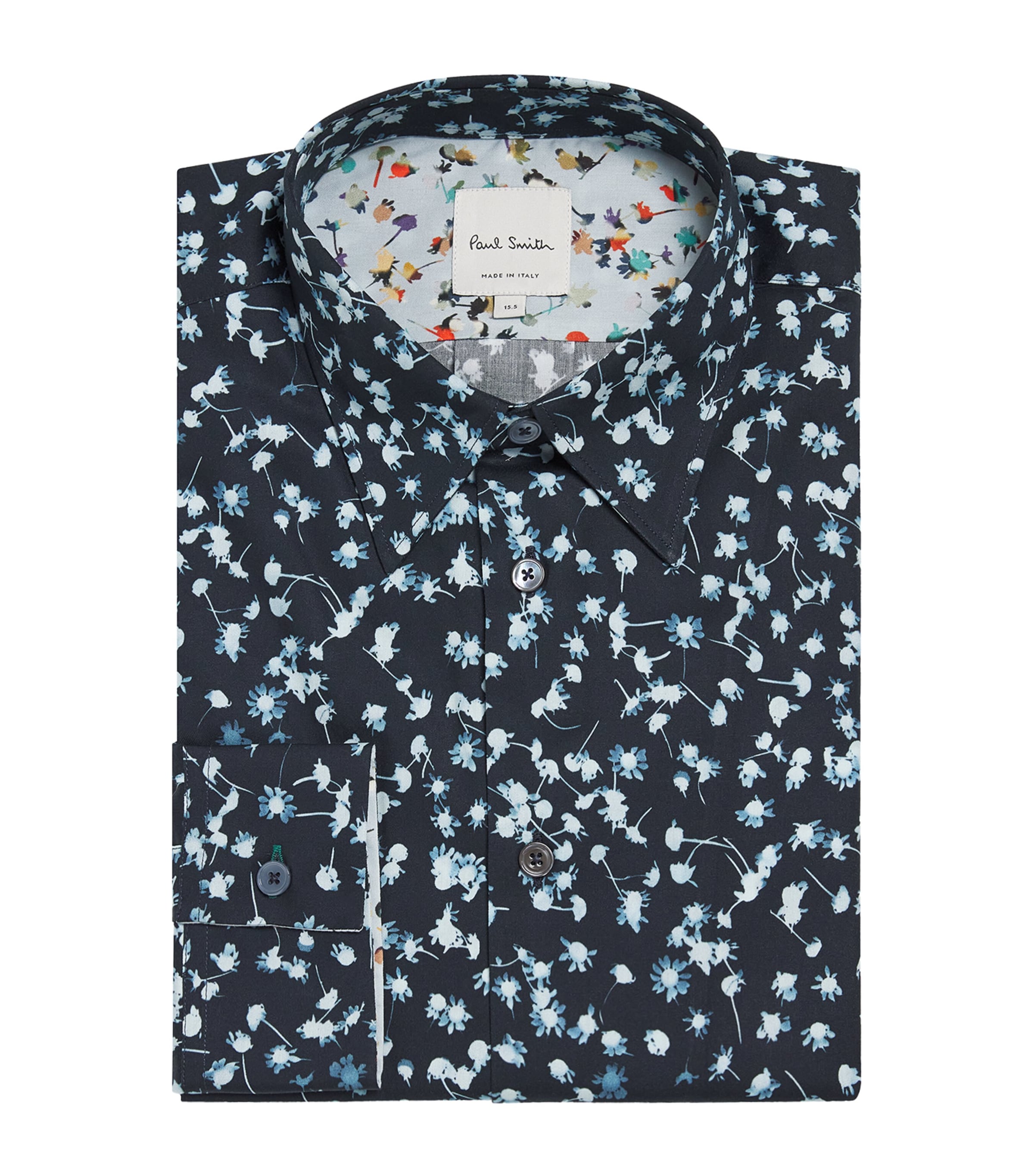 Paul Smith Navy Cotton-Blend Printed Shirt | Harrods US