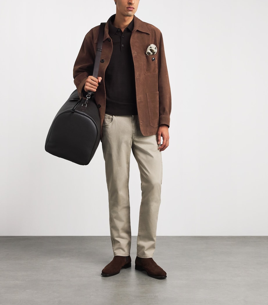 Purdey Mens Suede Lyall Jacket Coffee Image 2