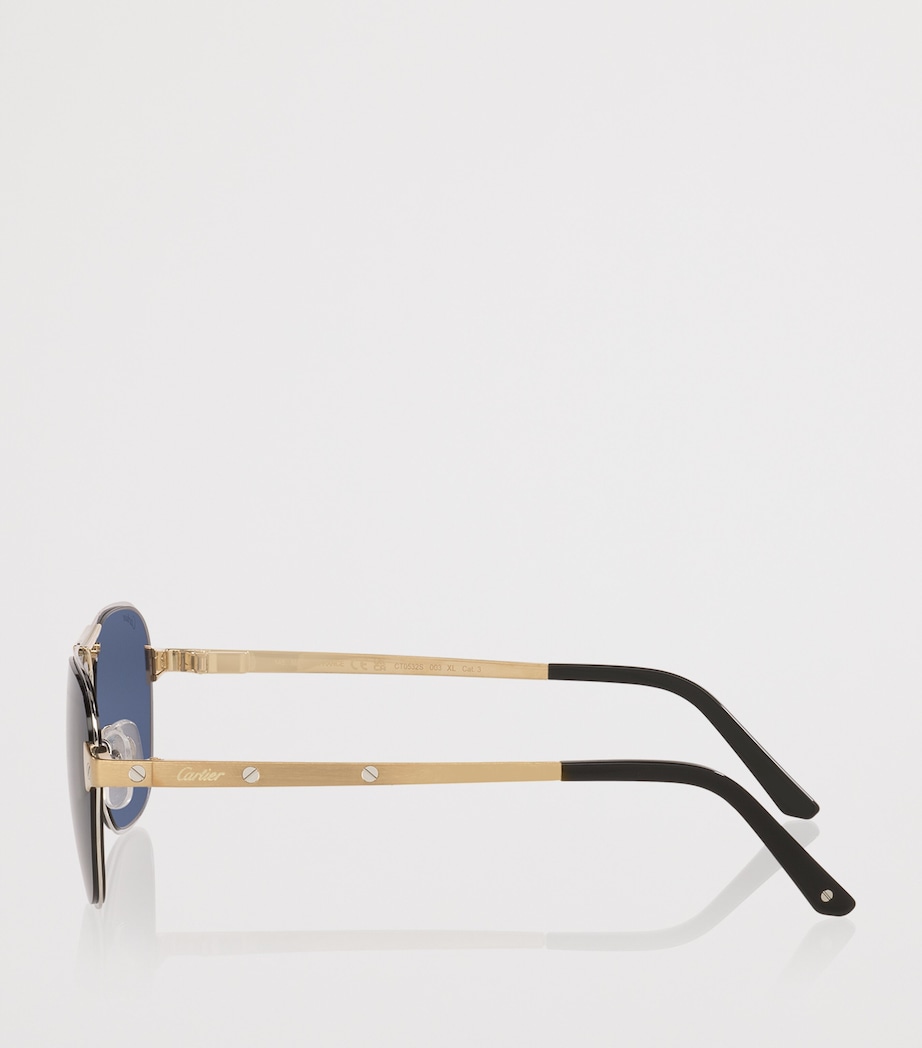 Rectangular Aviator Sunglasses 4100B1 Image 3