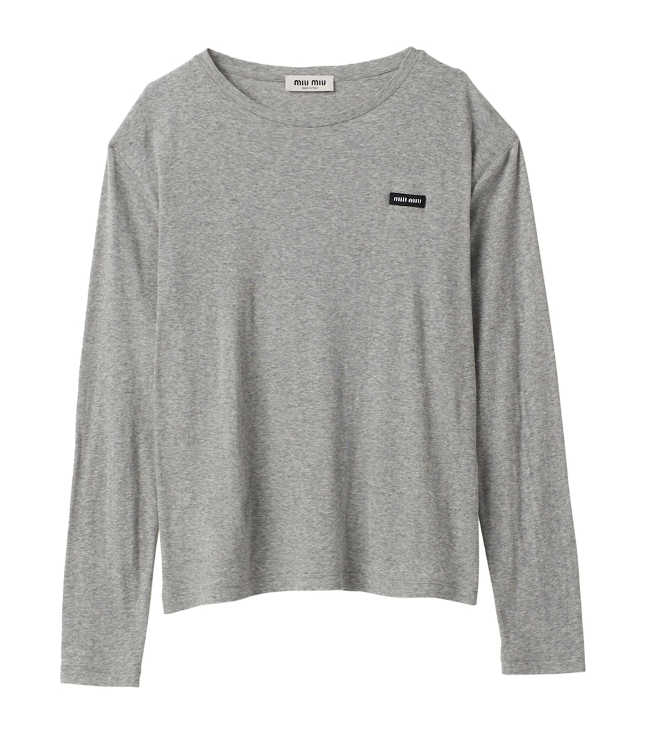 Logo-Patch Long-Sleeve T-Shirt F0031 Image 1