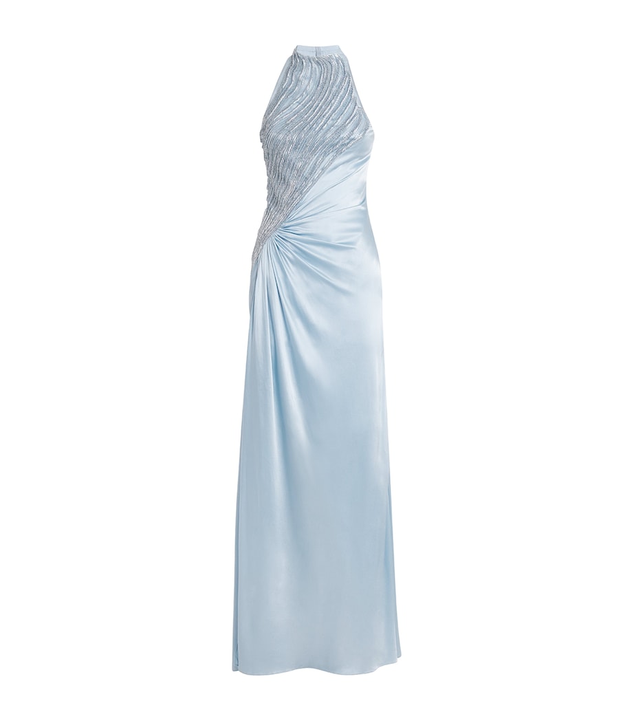 Silk-Blend Embellished Nephele Gown CLOUD BLUE Image 1