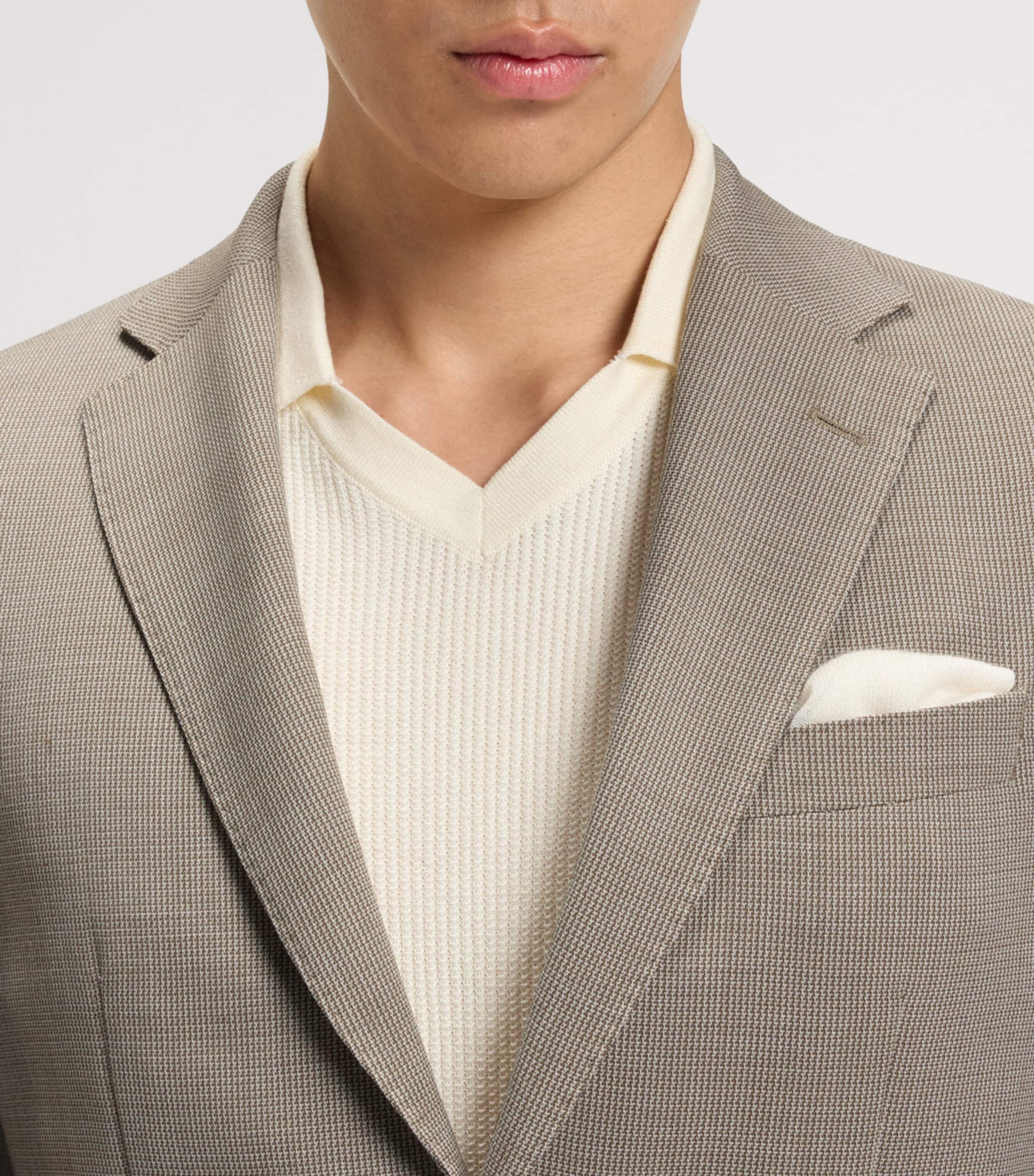 Virgin Wool-Silk Slim Fit Blazer 255 Image 5