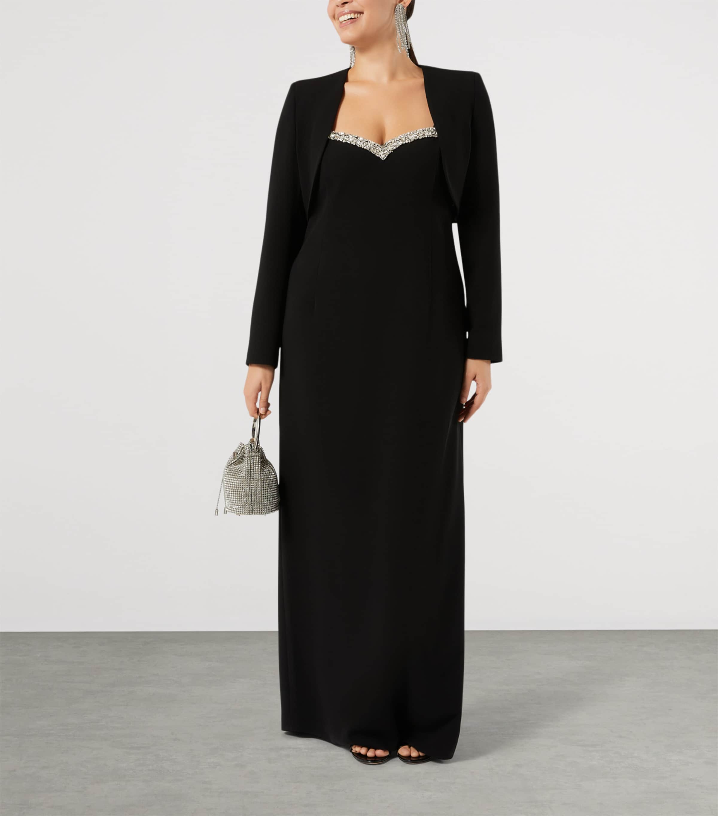 midi dress embroidered Green | Avara 2/16/2023 Satin Cocktail Dresses Soft Genero:Men Lightly lined for comfort.