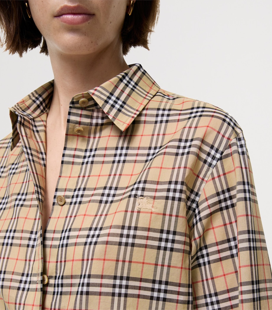 Burberry Womens Cotton Check Shirt Sand Ip Check Image 3