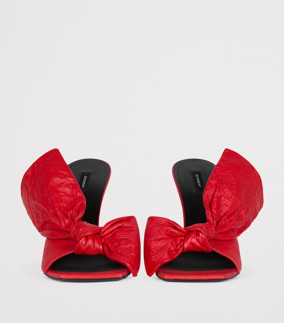 Givenchy Leather Boudoir Bow Sandals 95 Vermillon Image 4