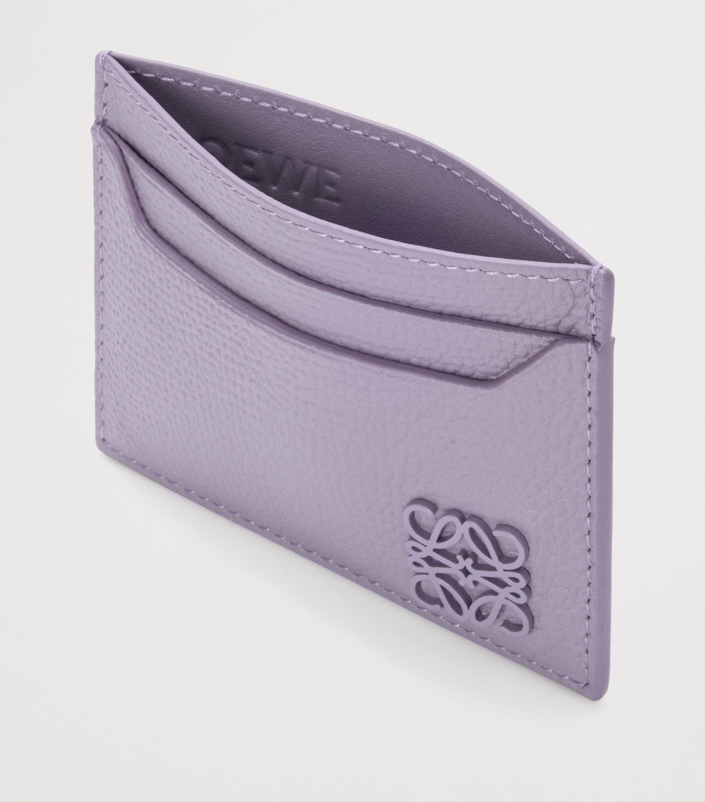 Leather Anagram Card Holder DIRTY MAUVE Image 2
