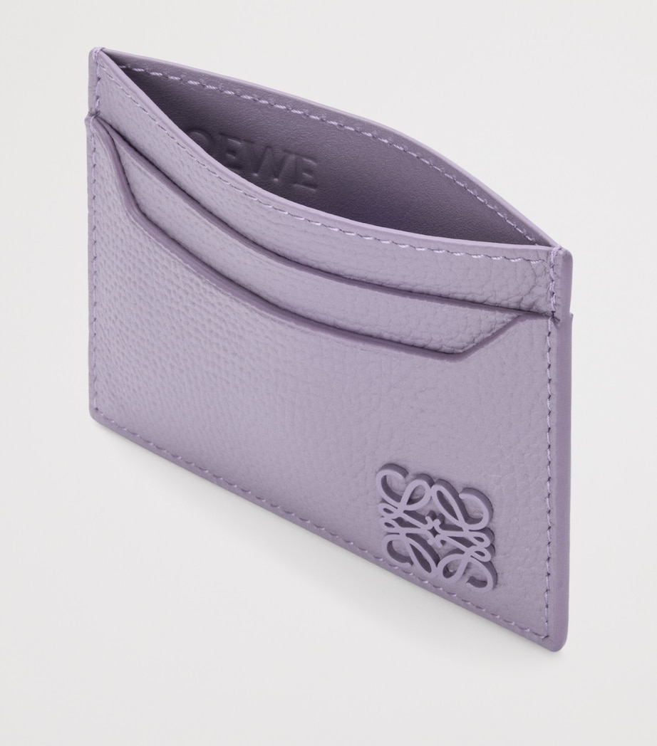 Leather Anagram Card Holder DIRTY MAUVE Image 2