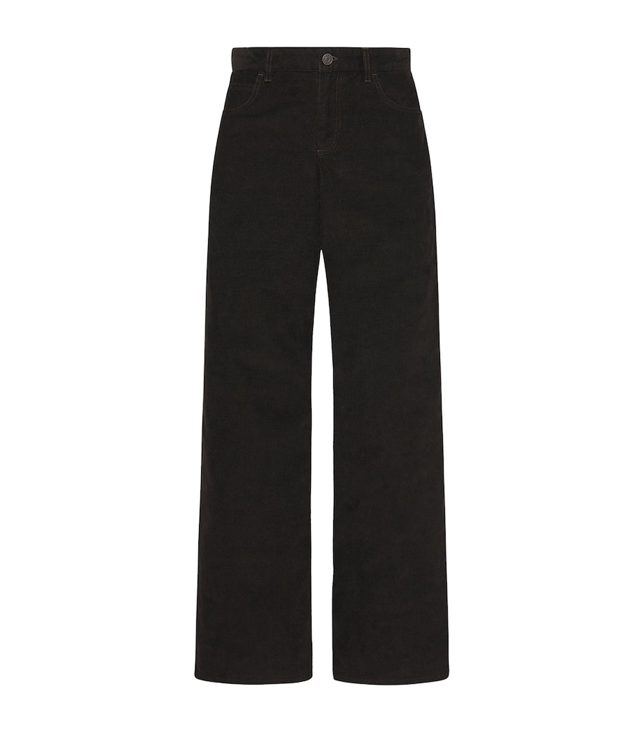 Eglitta Corduroy Straight Trousers BROWN Image 1