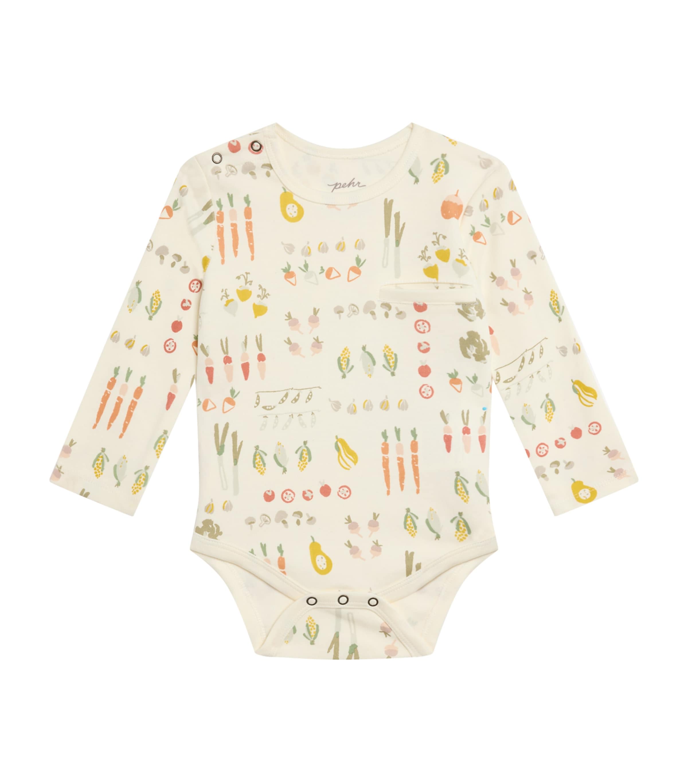 Pehr Organic Cotton Veggie Patch Bodysuit In Multi
