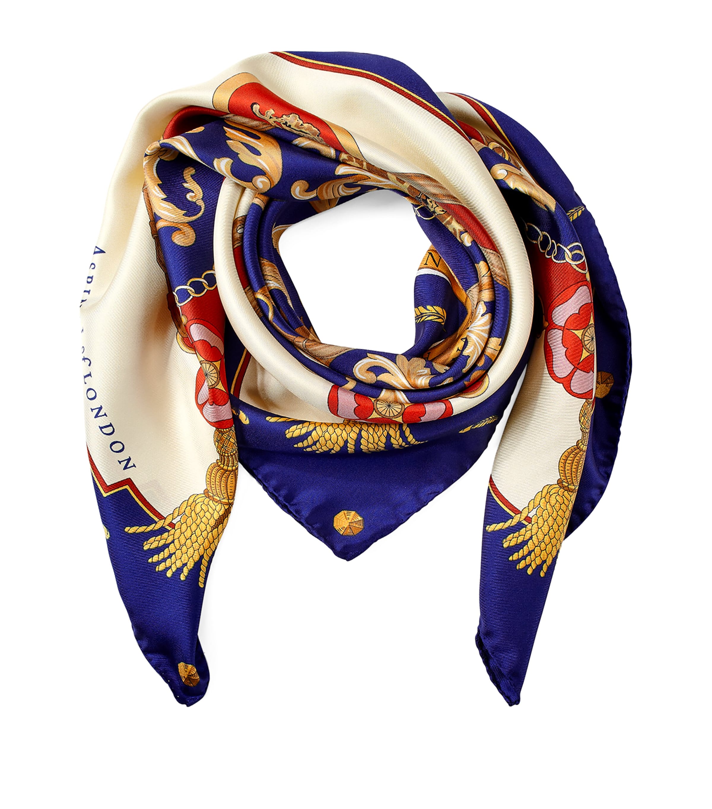 Silk Signature Scarf BLUE Image 3