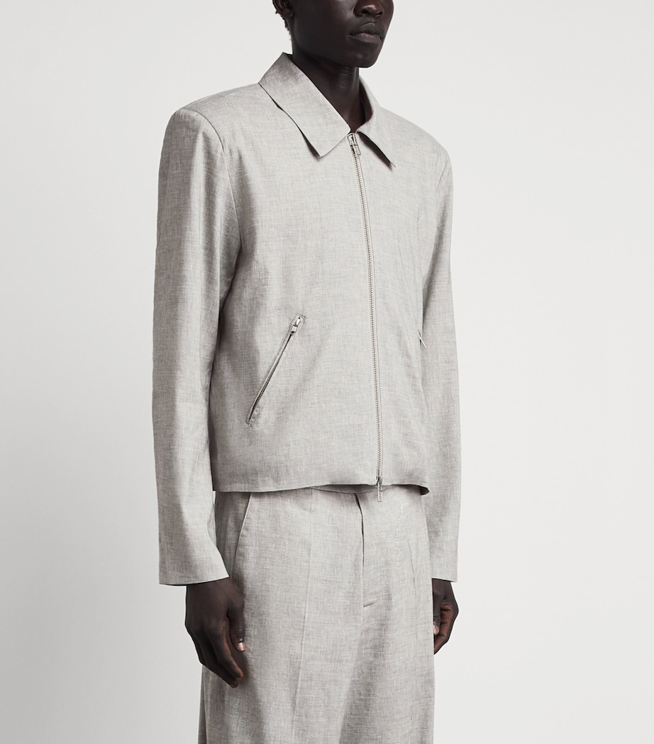 Won Hundred Mens Dutton Boxy Jacket Light Grey Melange Image 4