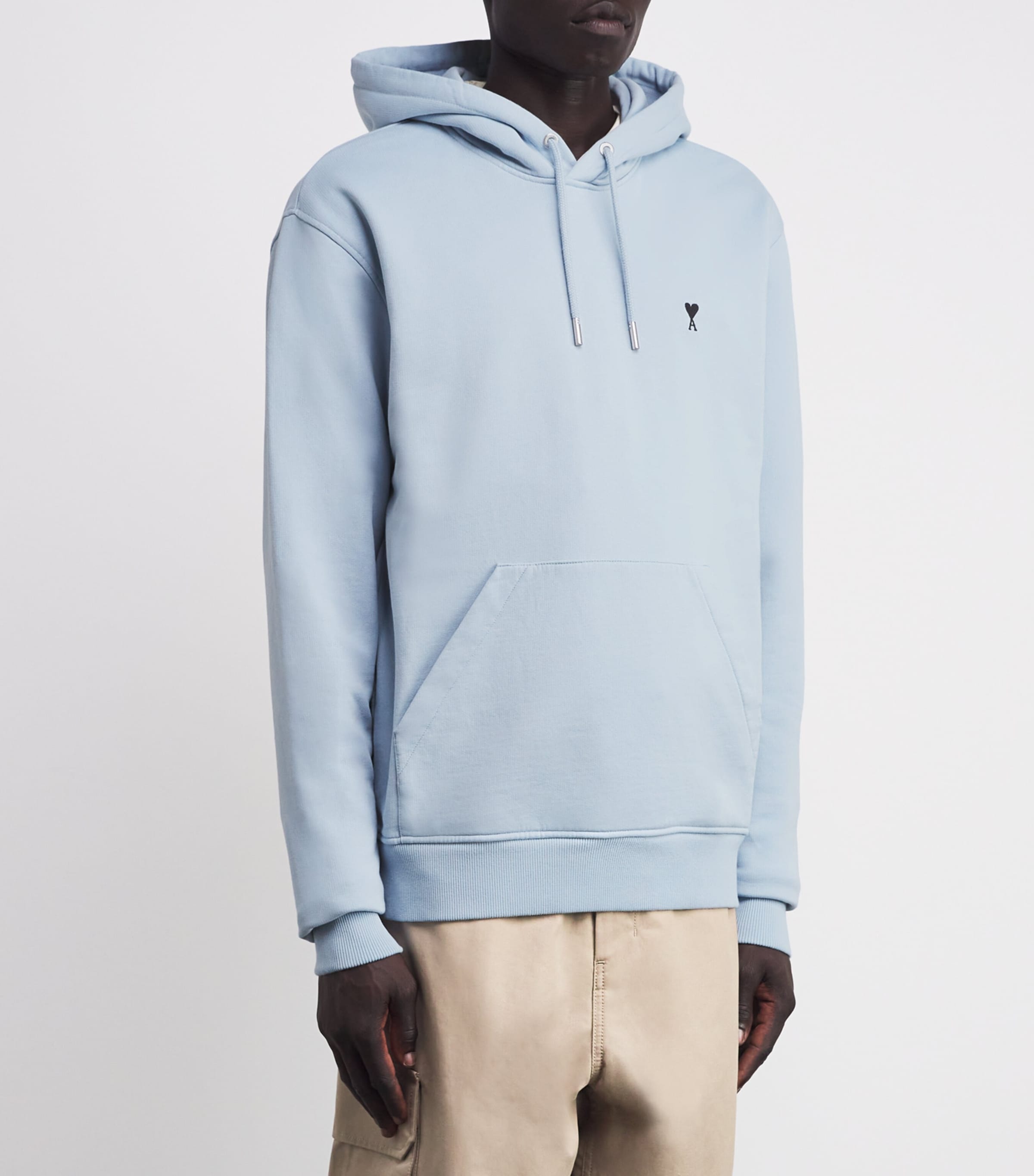 AMI Paris Cotton Embroidered Ami De Coeur Logo Hoodie