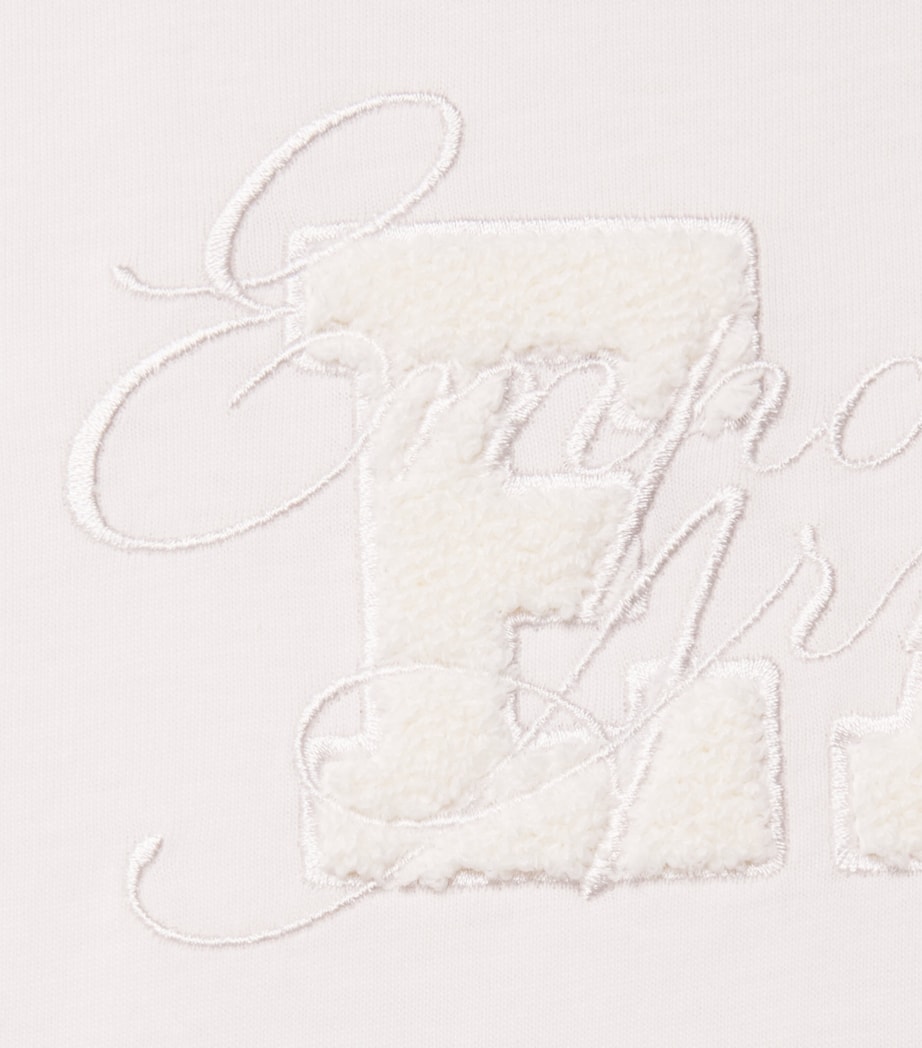 Emporio Armani Kids Textured Logo T-Shirt (4-14 Years) White Sand Image 3