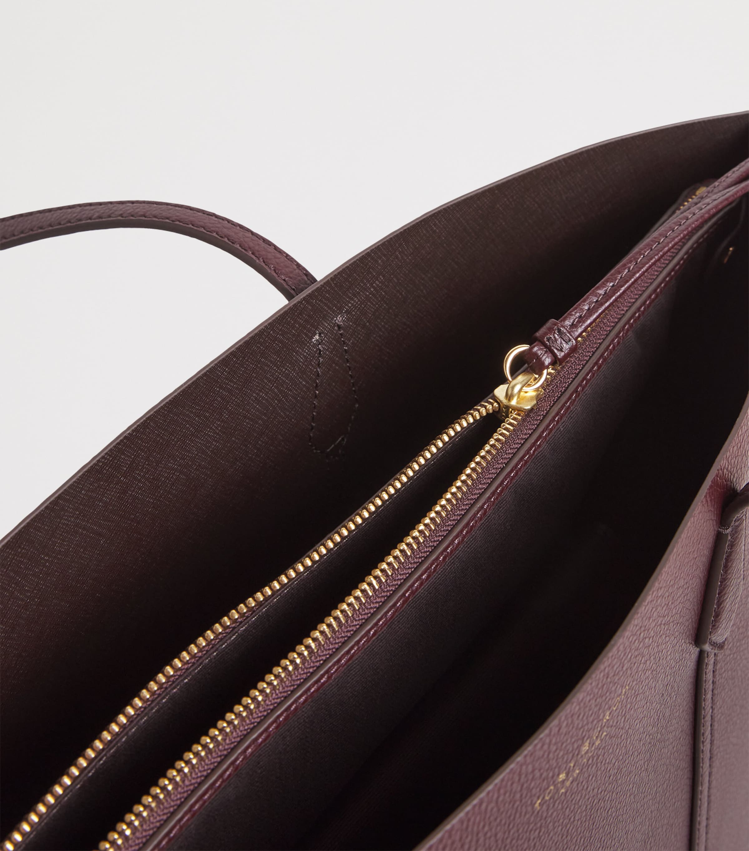 Leather Perry Tote Bag DARK CARMINE Image 4