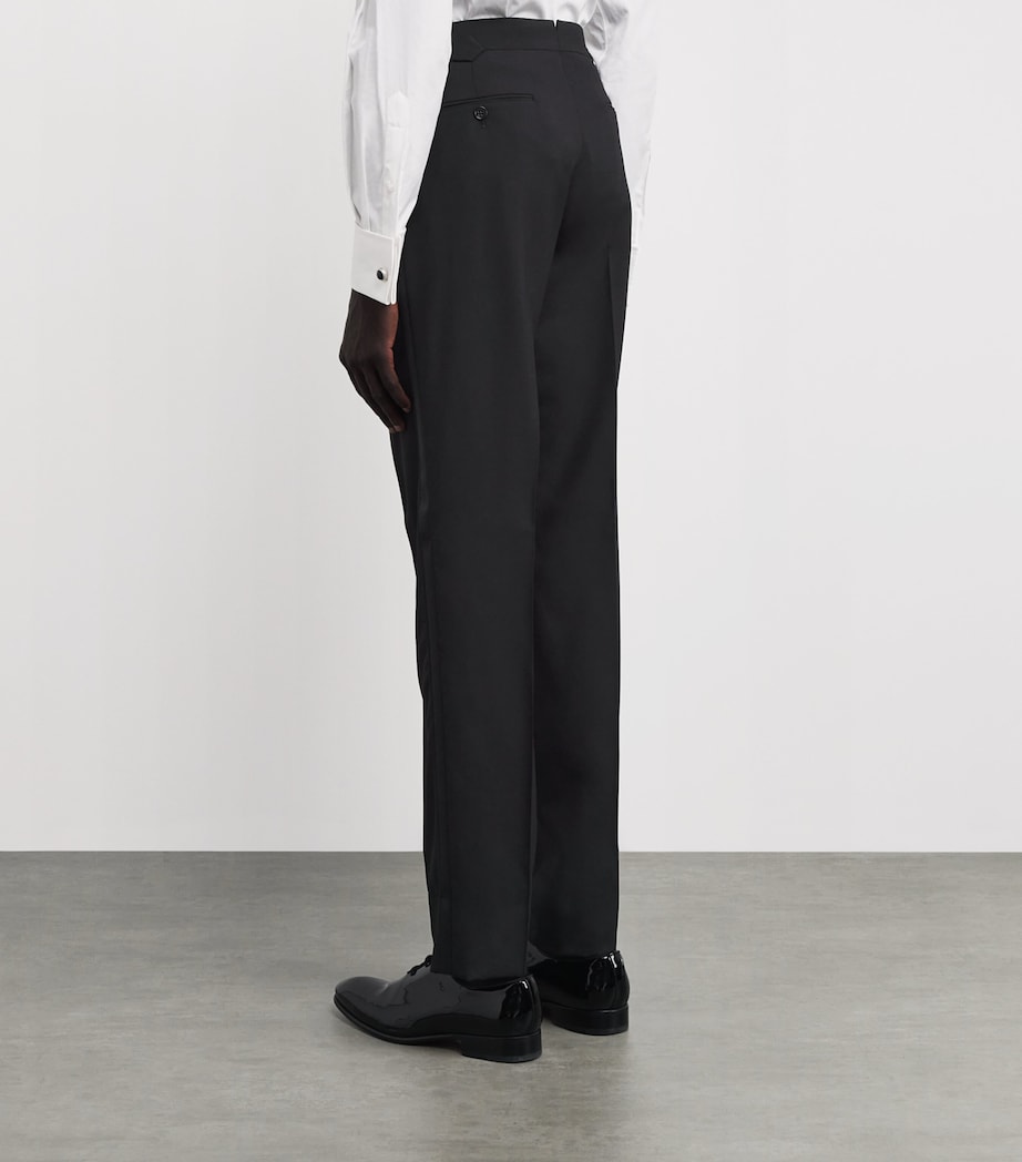 Wool Gregory Tuxedo Trousers BLACK Image 4