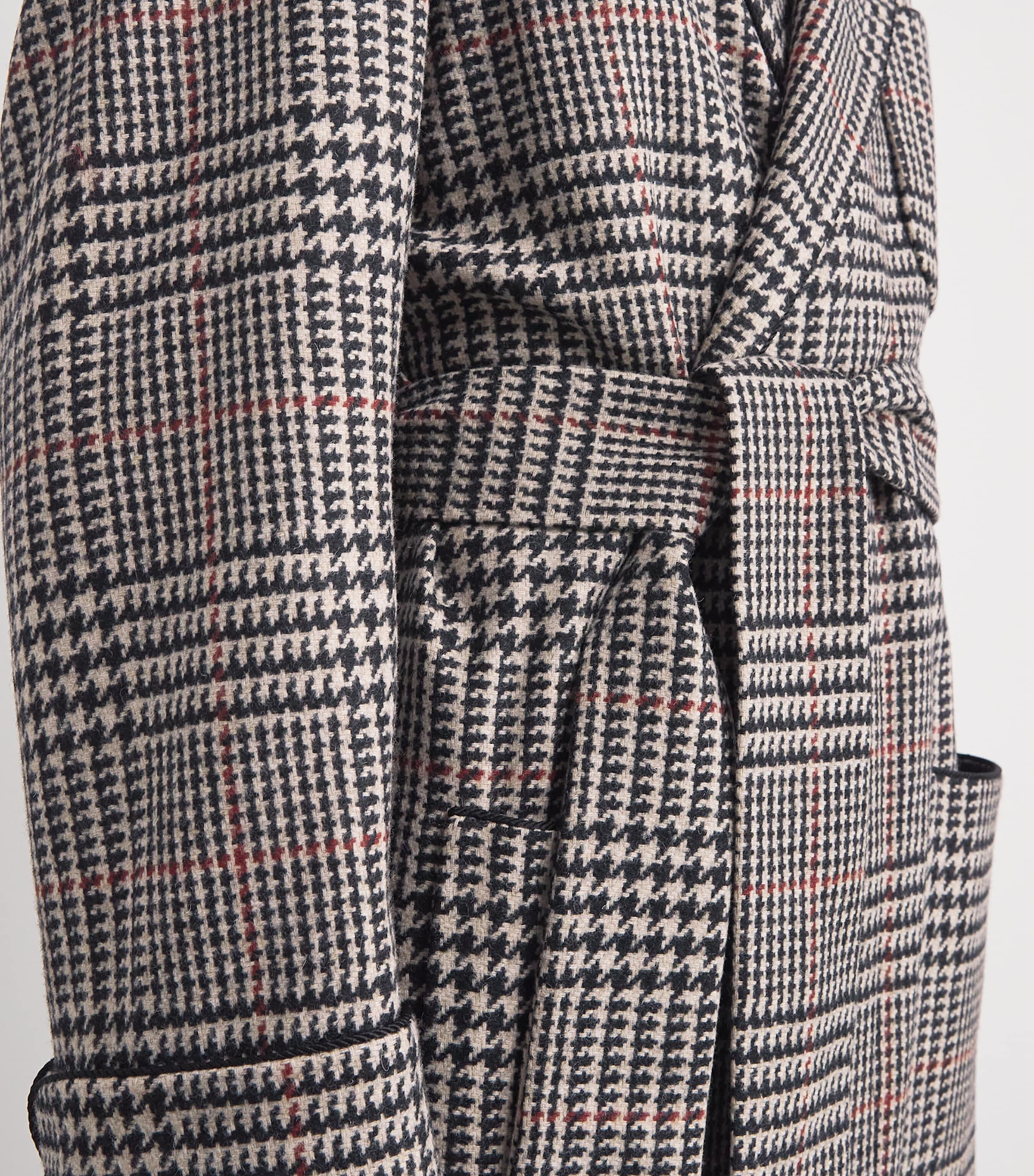 Wool Check Dressing Gown MULTI Image 6