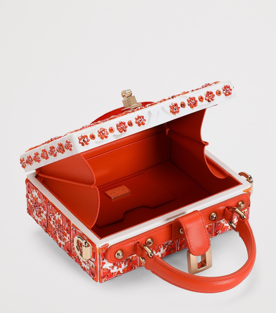 Dolce&Gabbana Resin Dolce Box Top-Handle Bag Orange Image 5