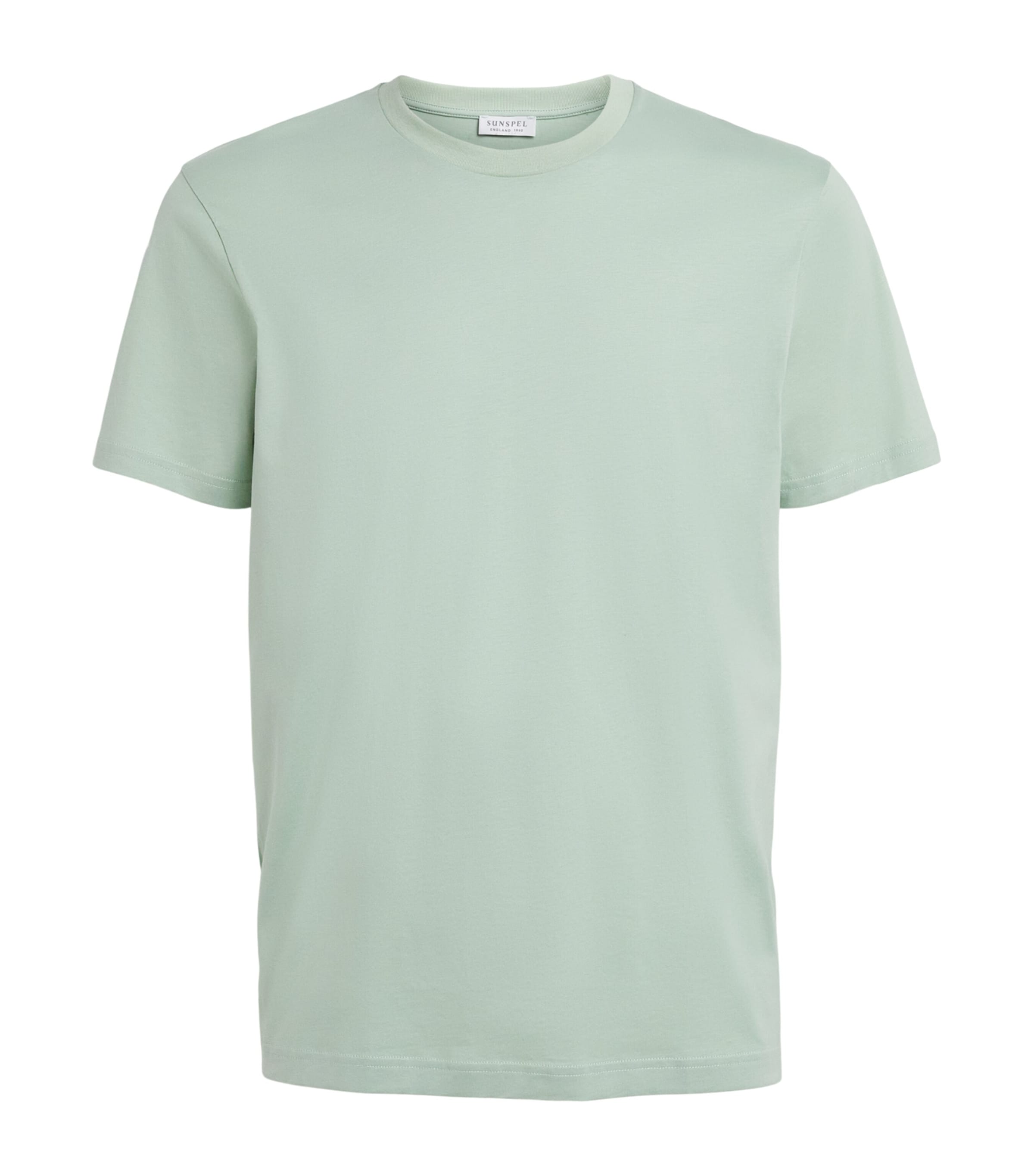 Sunspel Mens Supima Cotton Riviera T-Shirt Gnjb Laurel Image 1