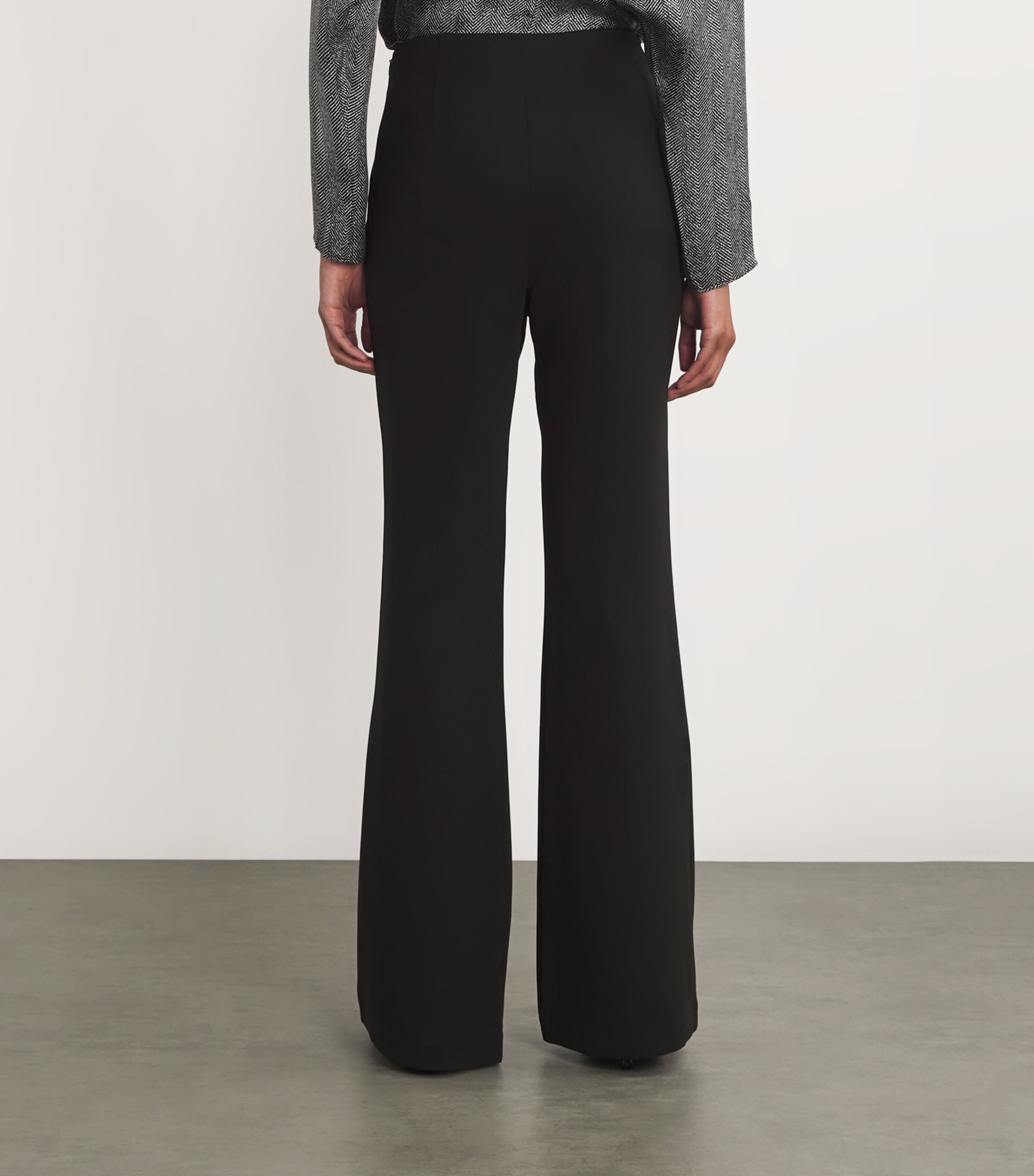 Roland Mouret Womens Cady Fit-And-Flare Trousers Black Image 4