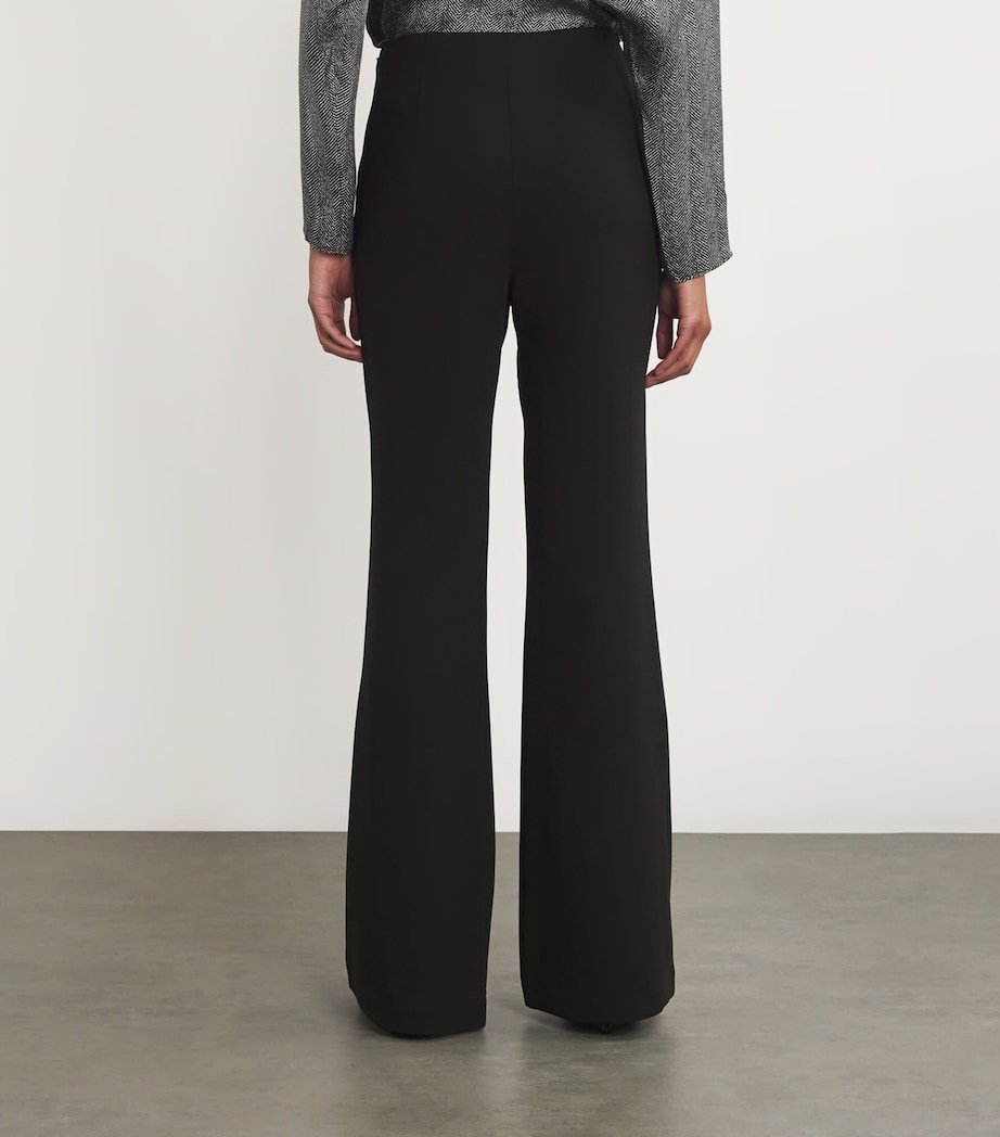 Roland Mouret Womens Cady Fit-And-Flare Trousers Black Image 4