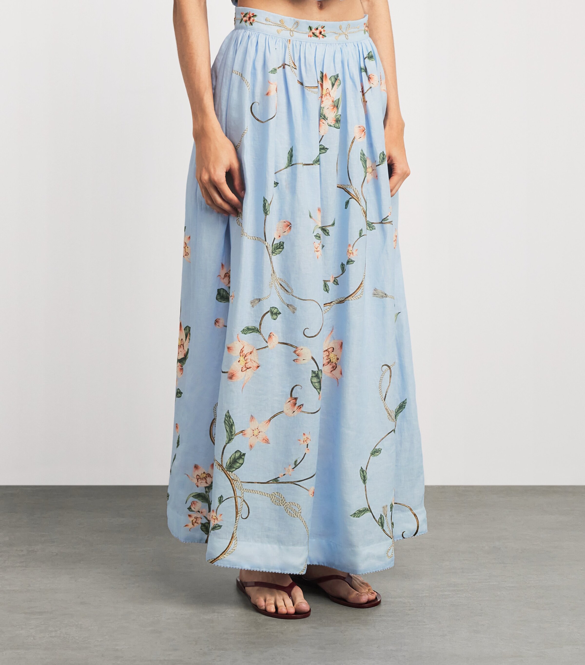 Agua By Agua Bendita Womens Cotton Tangelo Navegante Maxi Skirt Image 4