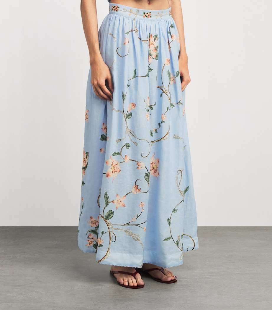 Agua By Agua Bendita Womens Cotton Tangelo Navegante Maxi Skirt Image 4