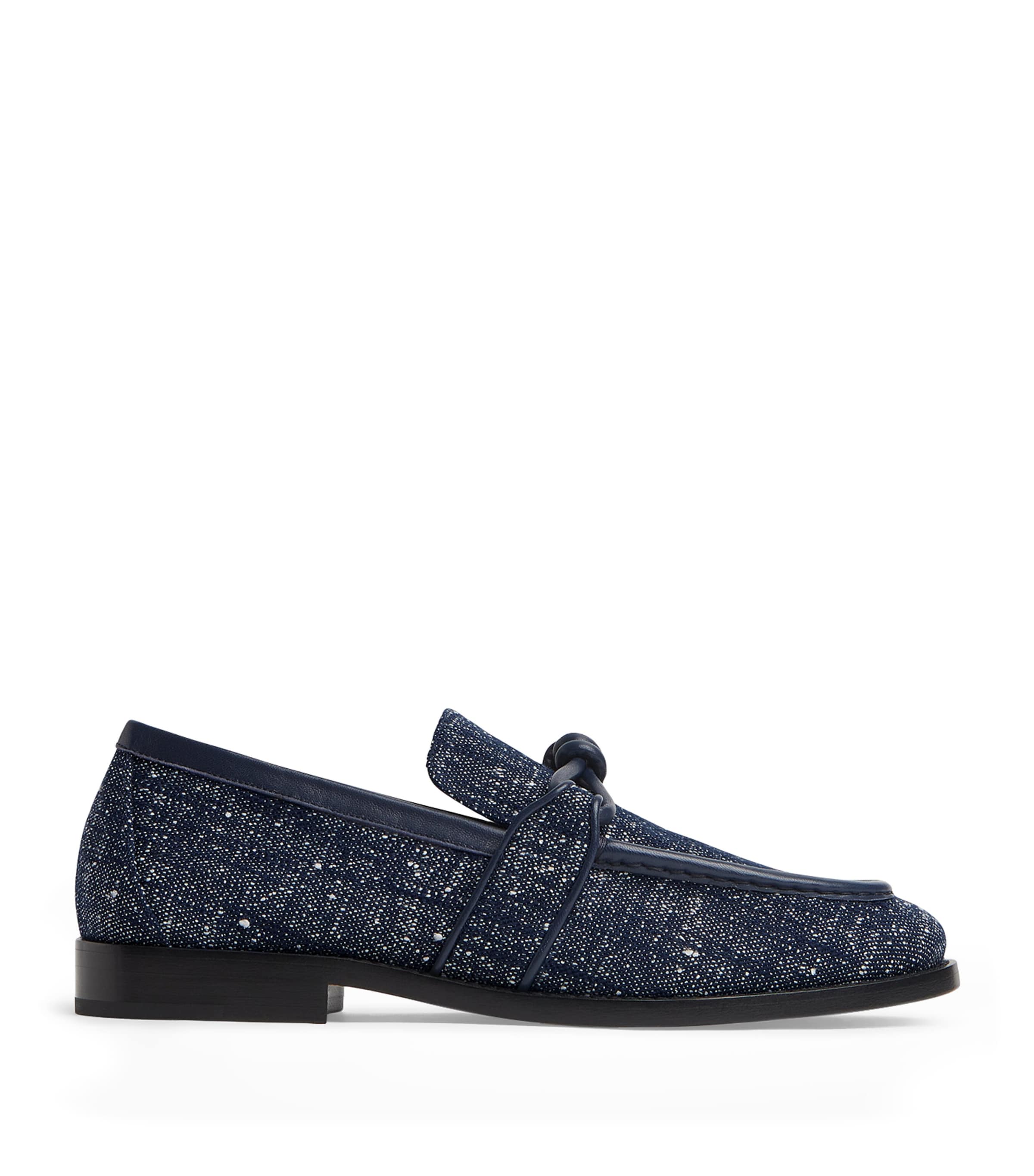 Bottega Veneta Denim Astaire Loafers In Gray