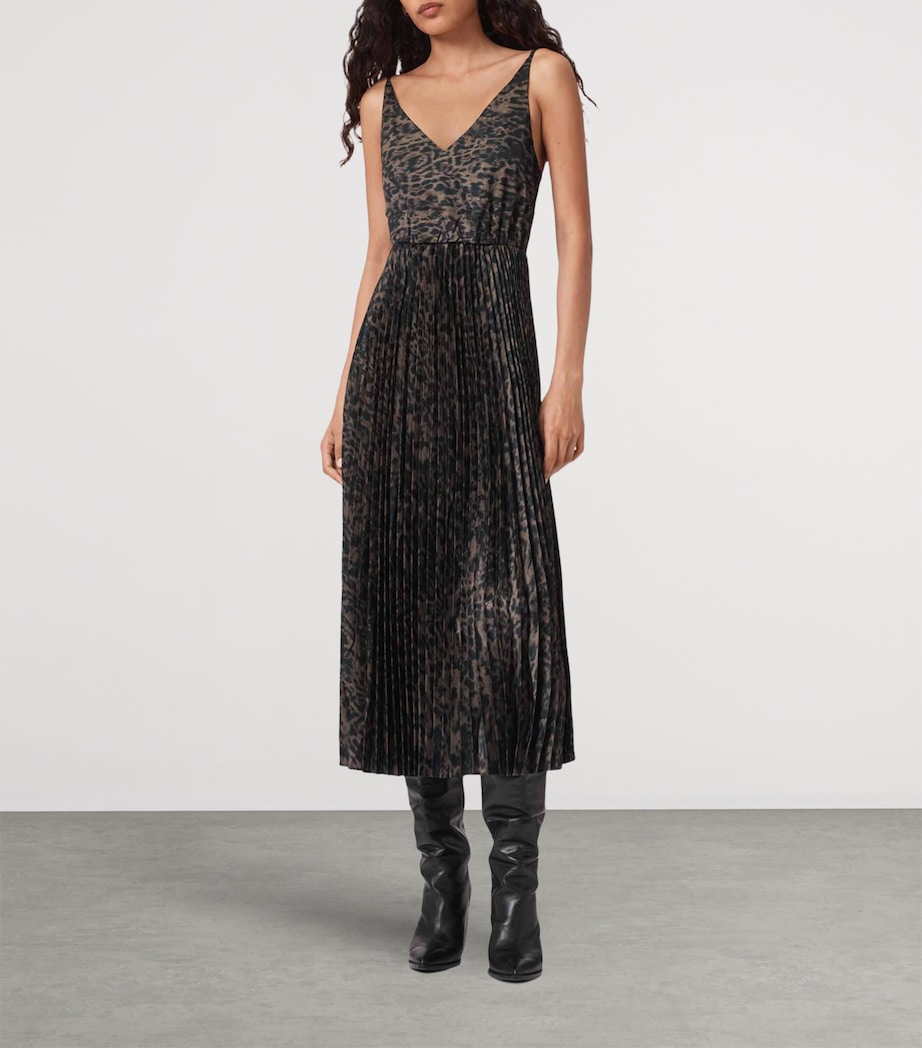 2-In-1 Evia Midi Dress BLACK/FANGO GREEN Image 2