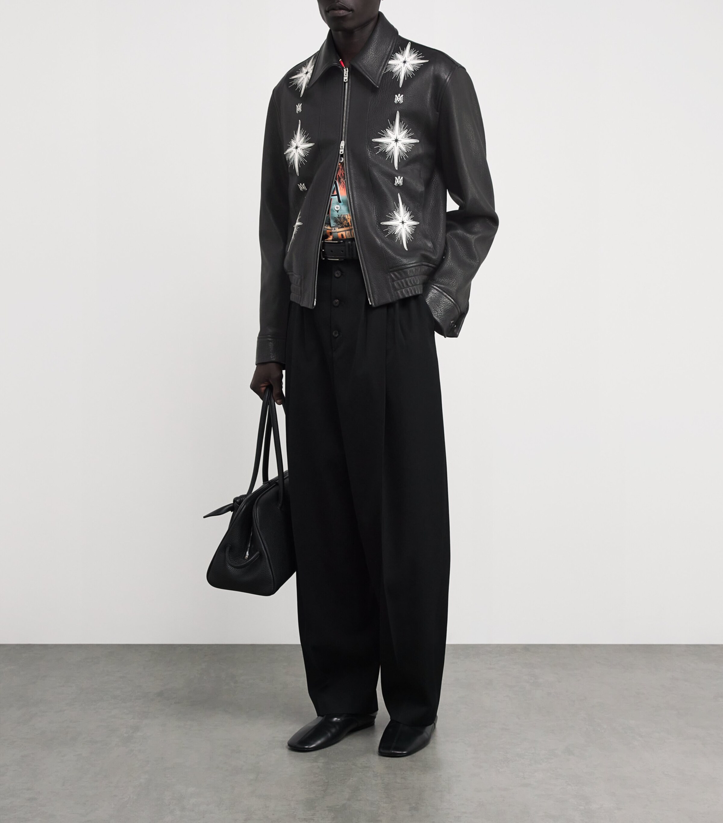 Starbust Leather Jacket BLACK Image 2