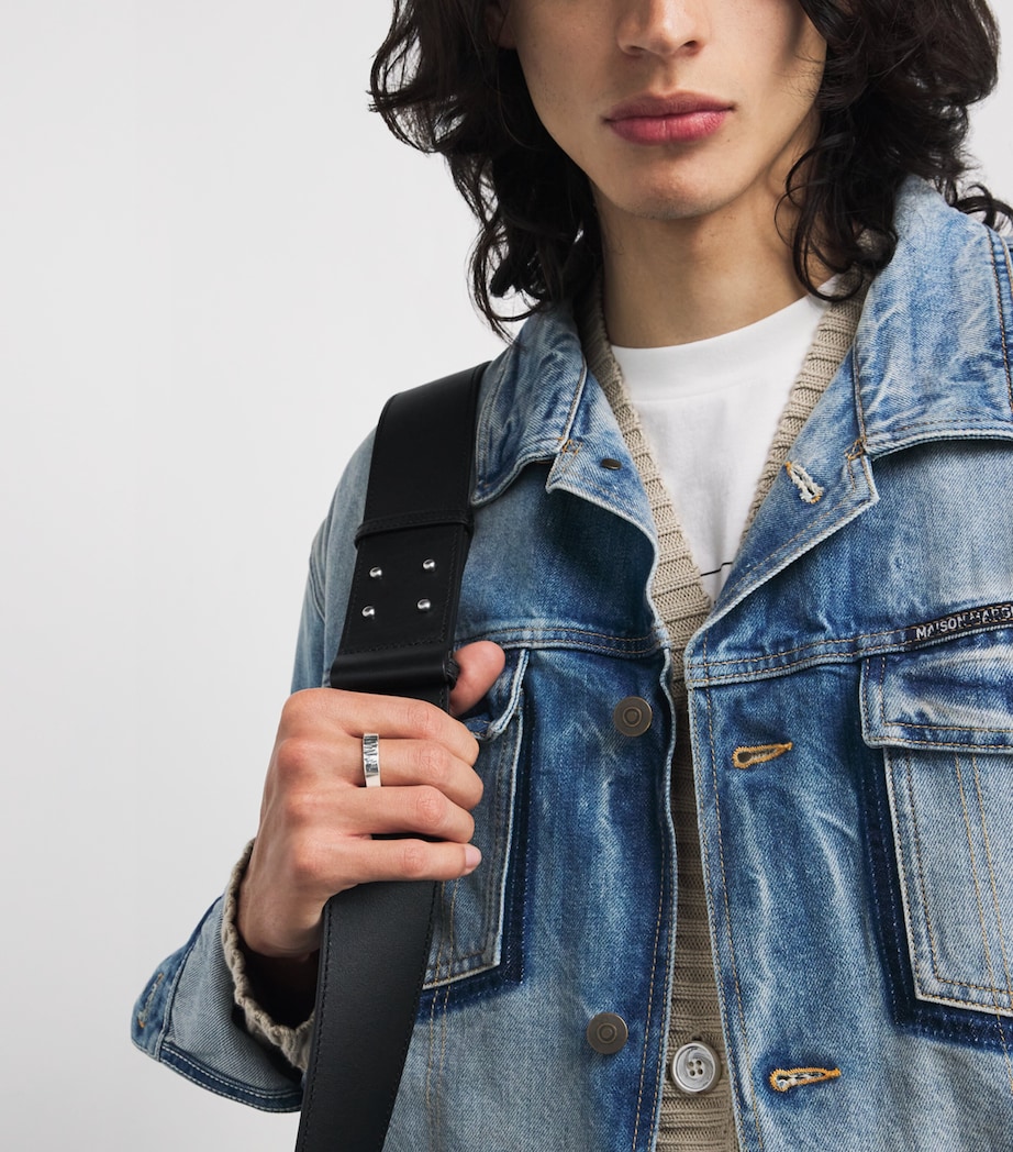 Silver Hammered Band Ring SILVER Image 2