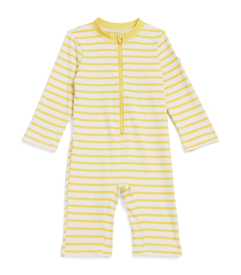 MORI Golden Wave Sunsafe Swimsuit (0-24 Months) Yellow Stripe Image 1