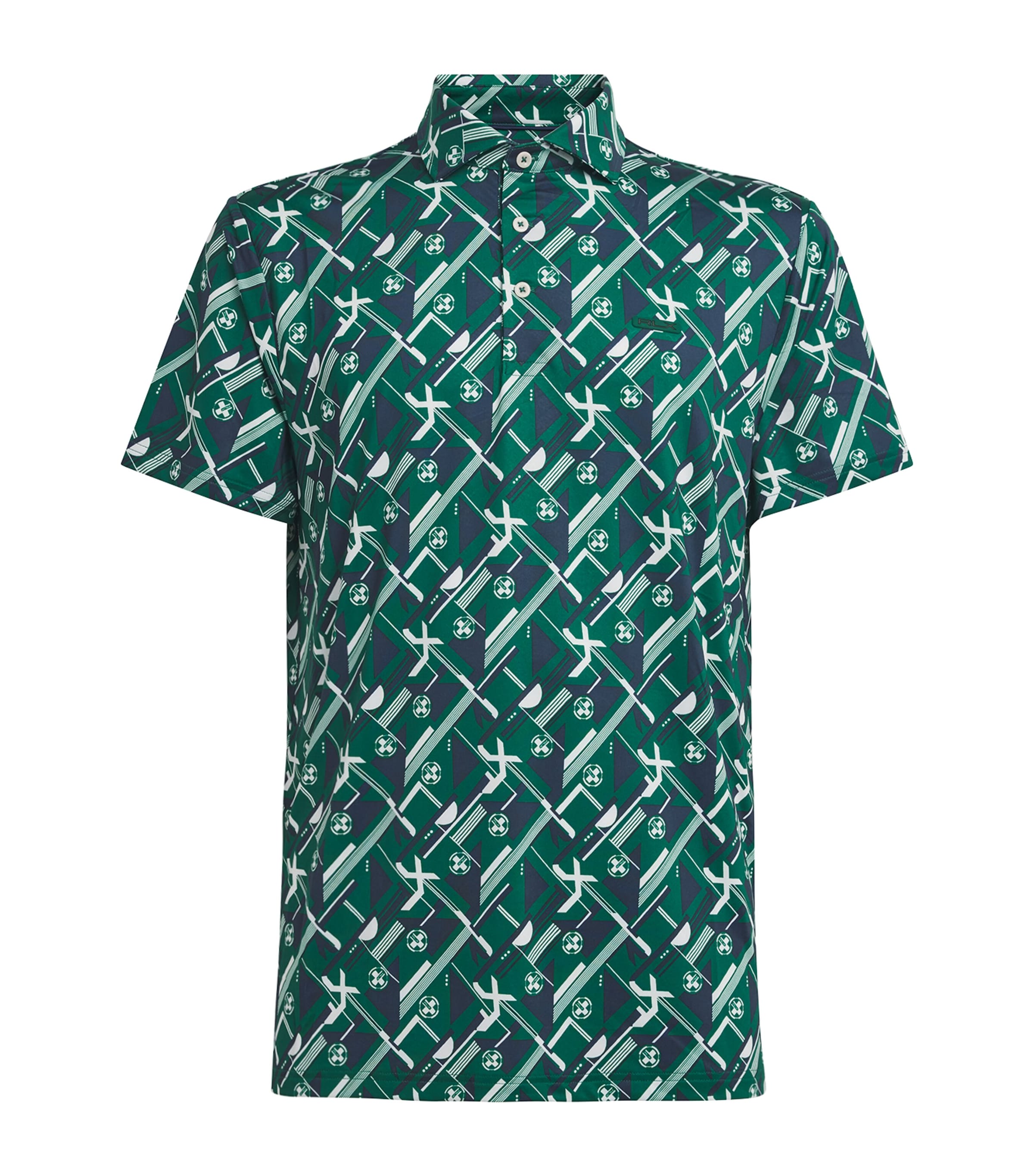 Polo Ralph Lauren Airflow Logo Print Polo Shirt In Green