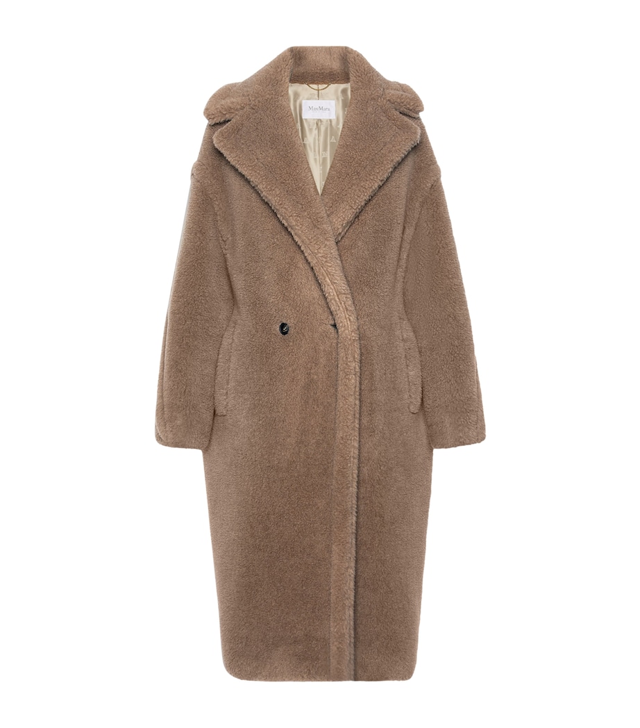 Max Mara Womens Cashmere-Silk Teddy Coat Sand Image 1
